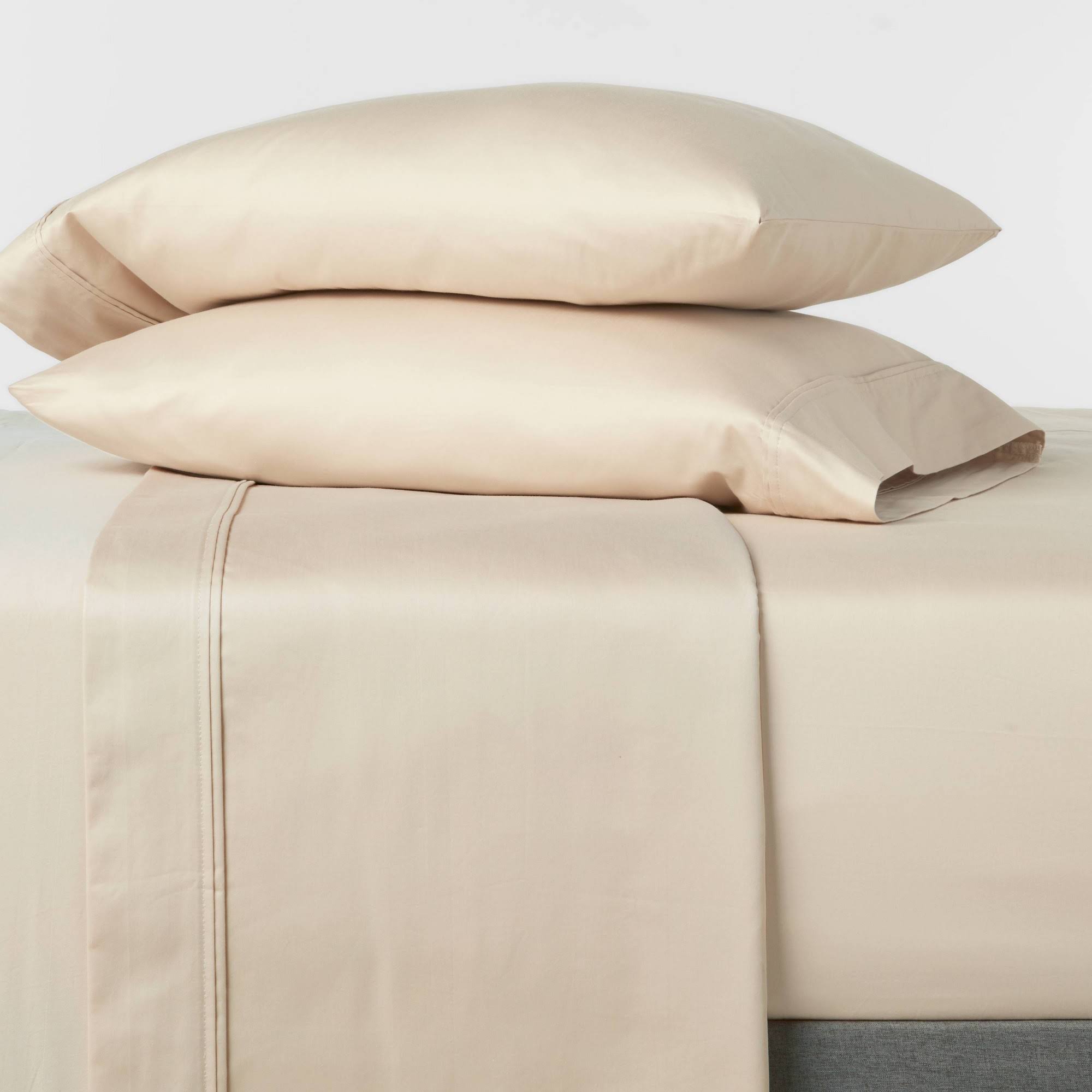 King 400 Thread Count Solid Performance Sheet Set True Khaki - Threshold