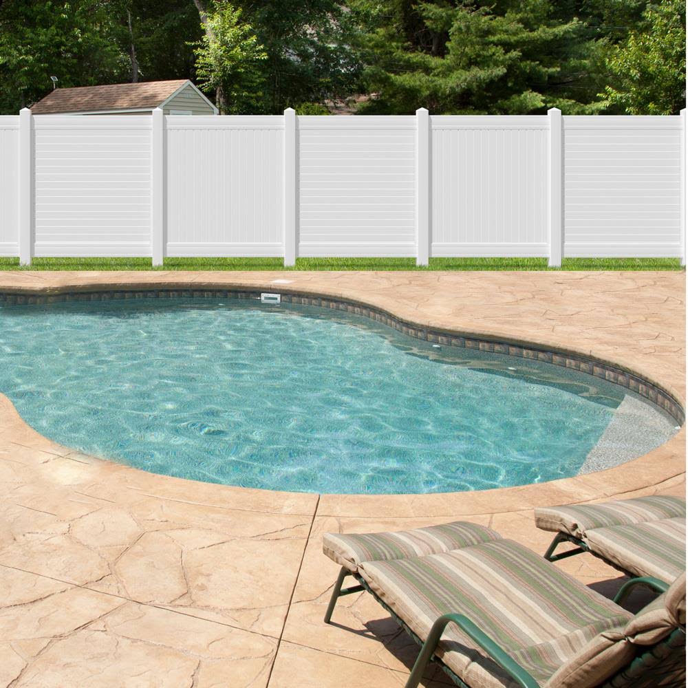Outdoor Essentials Pro Series Hudson 6 ft. x 6 ft. White Vinyl Privacy Fence Panel Kit