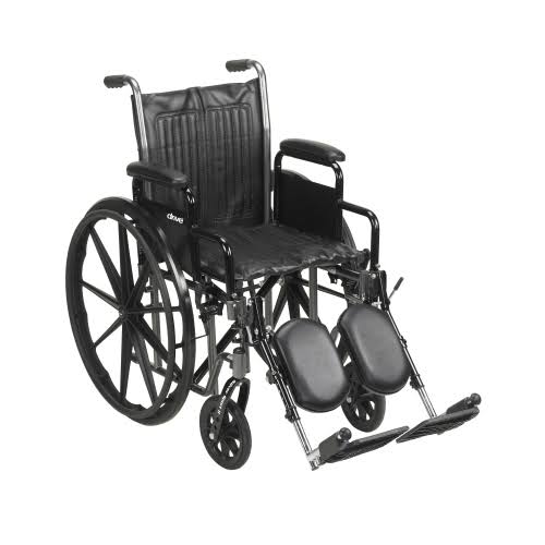 McKesson Standard 16x22 Wheelchair with Swing Away Elevating Footrests and Detachable Desk Arms