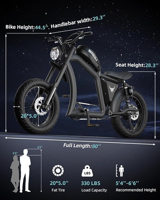 BG-X Electric Bike for Adults 1500W Brushless Motor with 48V/31.5Ah Battery, 34+ MPH Up to 40 Miles Range 20