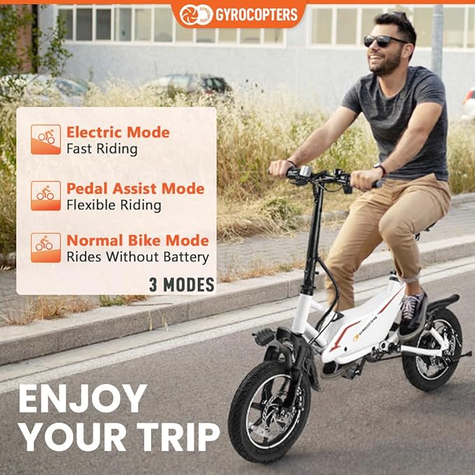 Frost Electric Bike for Adults/Teens 13+ | UL2849 Safe Folding Ebike 350W Brushless Motor | 14-inch Tires Compact Bike | 36V Speed up to 25kmph/15.5mph Long Range PAS up to 60km/37miles