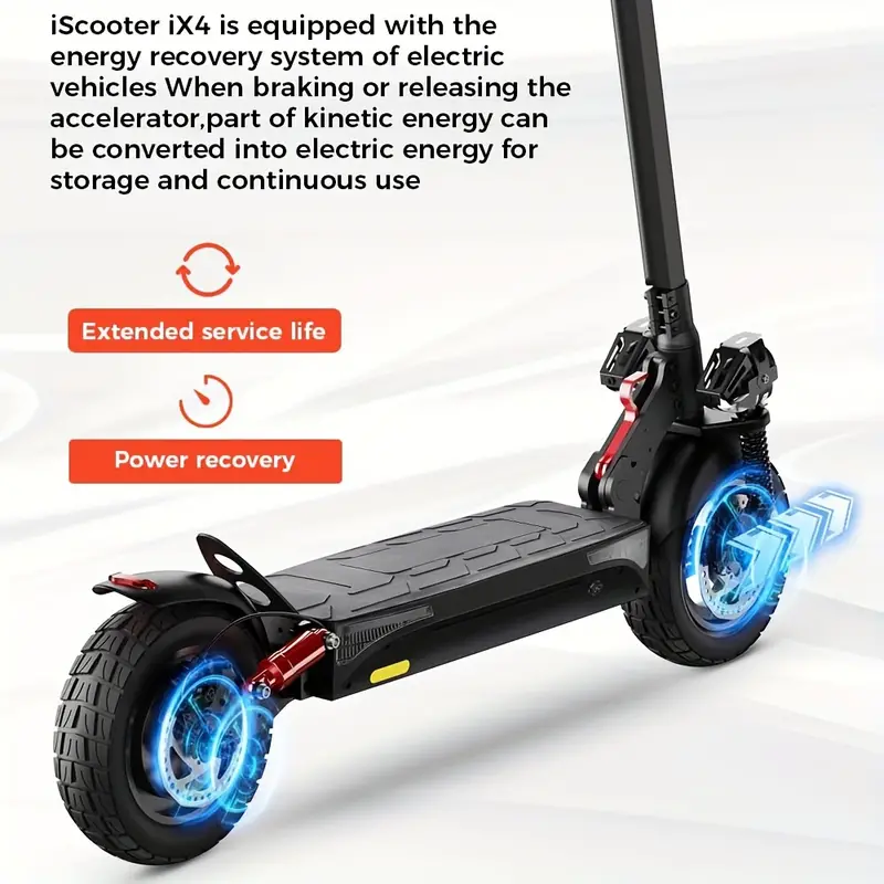 IScooter IX4 15Ah Powerful Battery Scooter, 25.4cm Anti-skid Off-road Vacuum Tire, 45km Range Electric Scooters