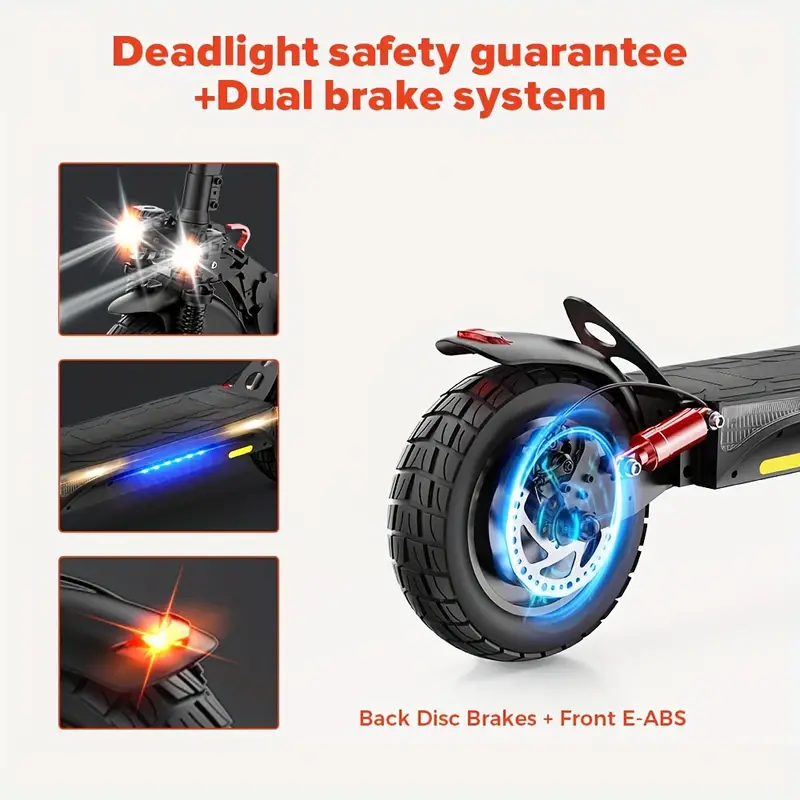 IScooter IX4 15Ah Powerful Battery Scooter, 25.4cm Anti-skid Off-road Vacuum Tire, 45km Range Electric Scooters