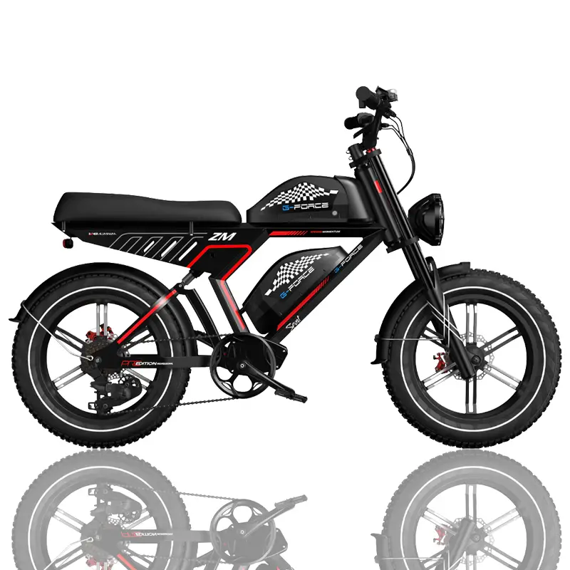 Motocicleta eléctrica ZM, 48V40AH, motor de 750W, alcance máximo de 160 millas, velocidad de 20 mph, adecuada para hombres y mujeres adultos, económica, rápida y conveniente, es la mejor opción para viajes