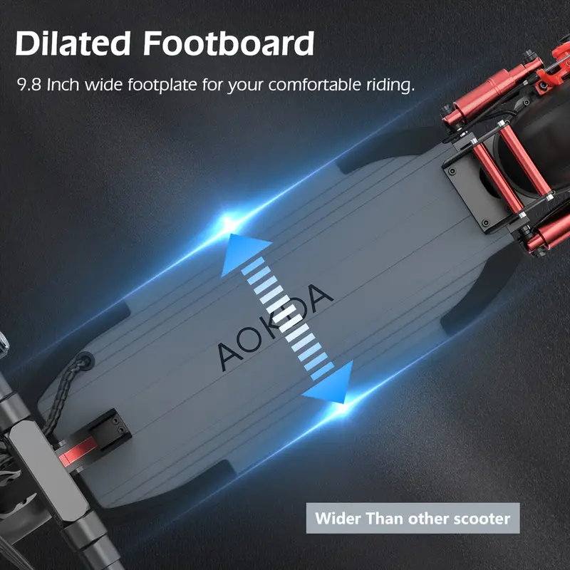 Adults Electric Scooter 48V/12.5Ah, 20-30 Long Range, 18650 Battery, 500W Motor Power, E Scooter For Adults, 25.4cm Pneumatic Tires, Dual Suspension, Dual Braking System And Cruise Control, Foldable Commuter E-Scooter For Adults With Smart LCD Displa