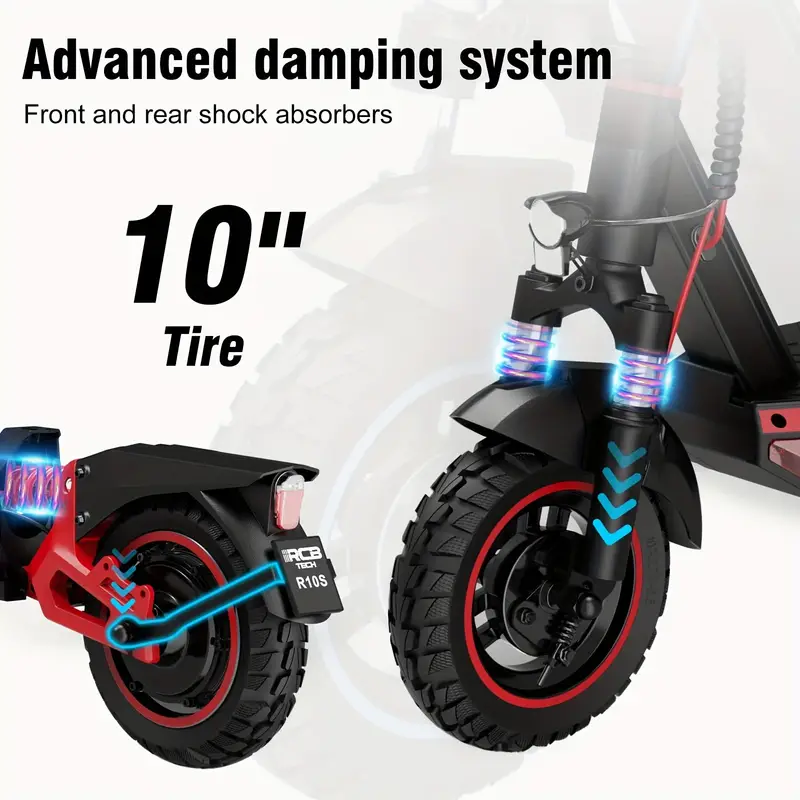 RCB Monopattino Elettrico, Doppio Frenata, 10