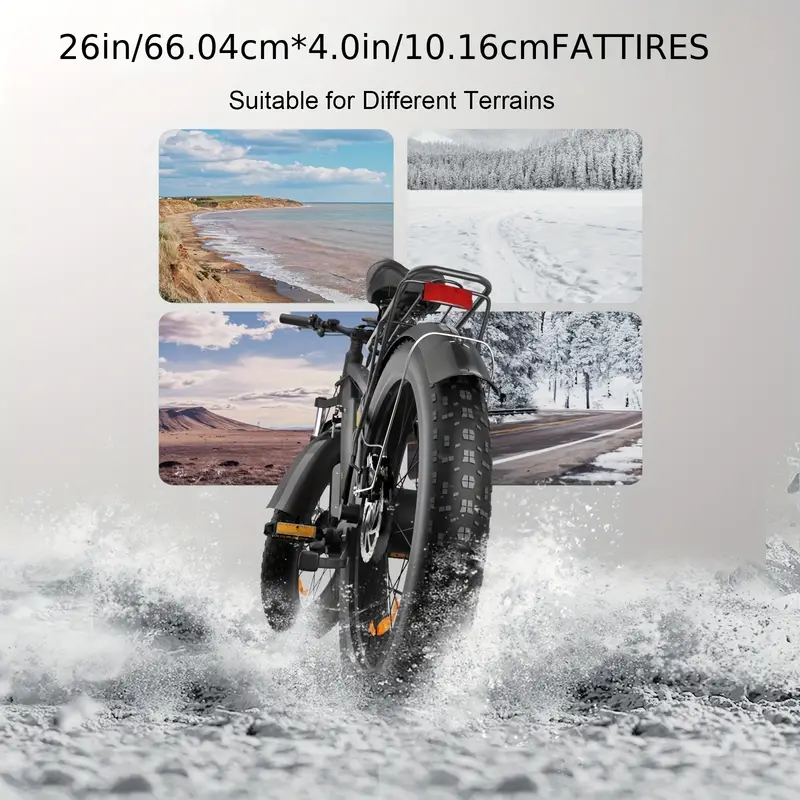 26''X4.0 Wide Tire Electric Bicycle E-bike Electric City Bike Equipped With 48V 22.4AH Removable Lithium Battery E-bike 4 reviews 4.8 All reviews are from verified purchases Item reviews (4) Provider reviews (6) avatar ae***37 in  on Aug 31, 2024 ZE