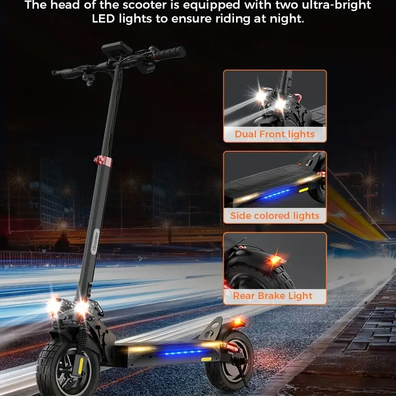 IScooter IX4 15Ah Powerful Battery Scooter, 25.4cm Anti-skid Off-road Vacuum Tire, 45km Range Electric Scooters