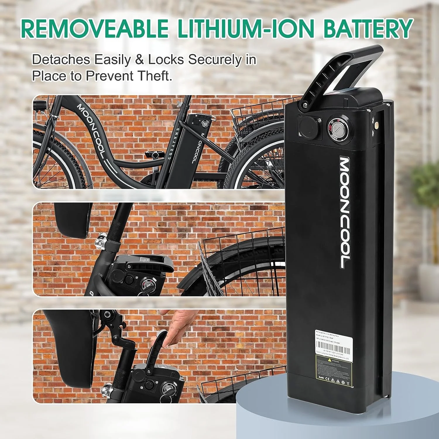 Lilypelle Electric Tricycle for Adults, 350W 36V Electric Trike Motorized Three Wheel Electric Bicycle, 7 Speeds 3 Wheels Adult Electric Tricycle with Large Basket,Black