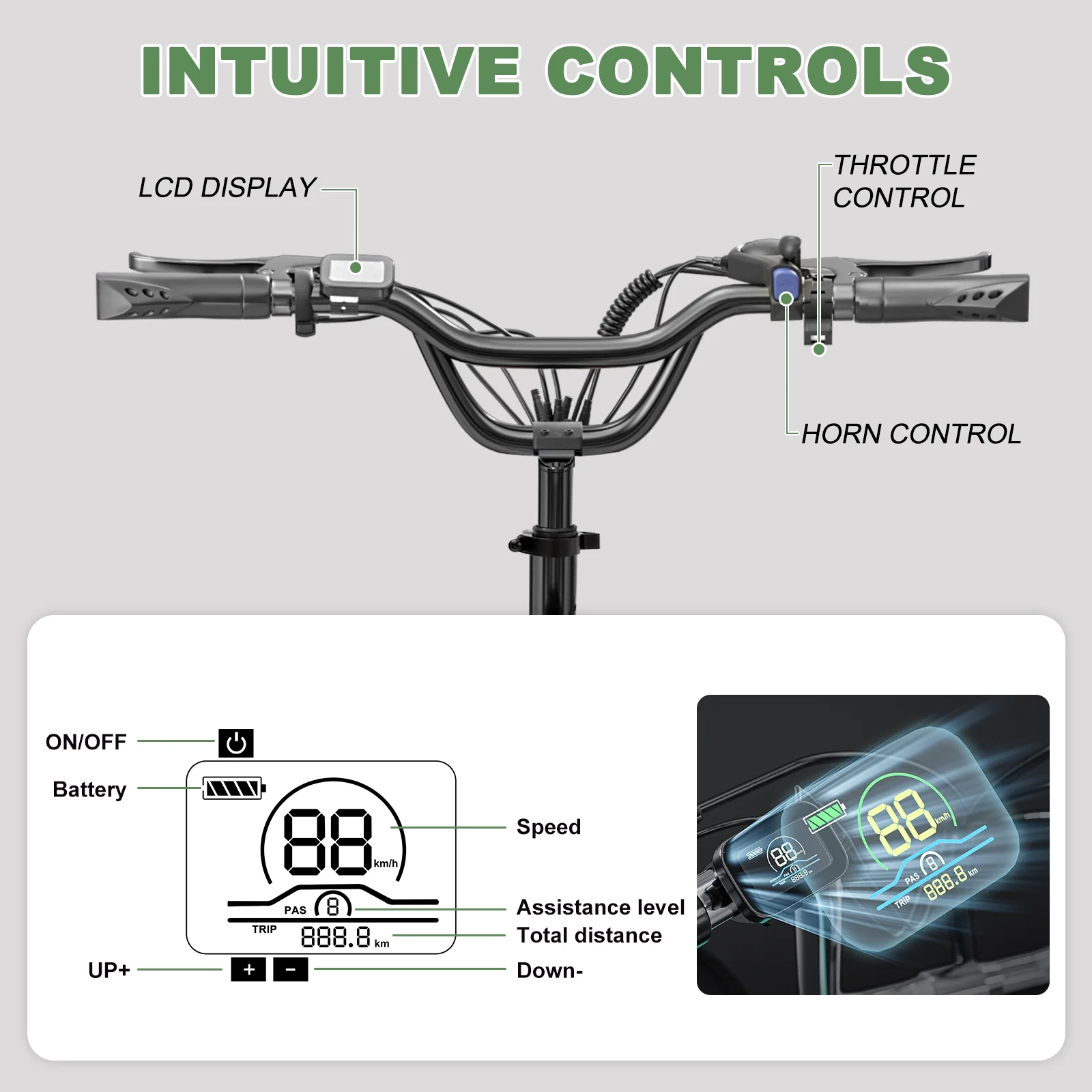 MOONCOOL 750W Motor Electric Tricycle for Adults, 7 Speed 20 x 4.0 Inch Fat Tire 3 Wheel Electric Bike, 48V Removable Battery, Aluminum Frame Motorized Trike with Carry Cargo Front & Rear Basket