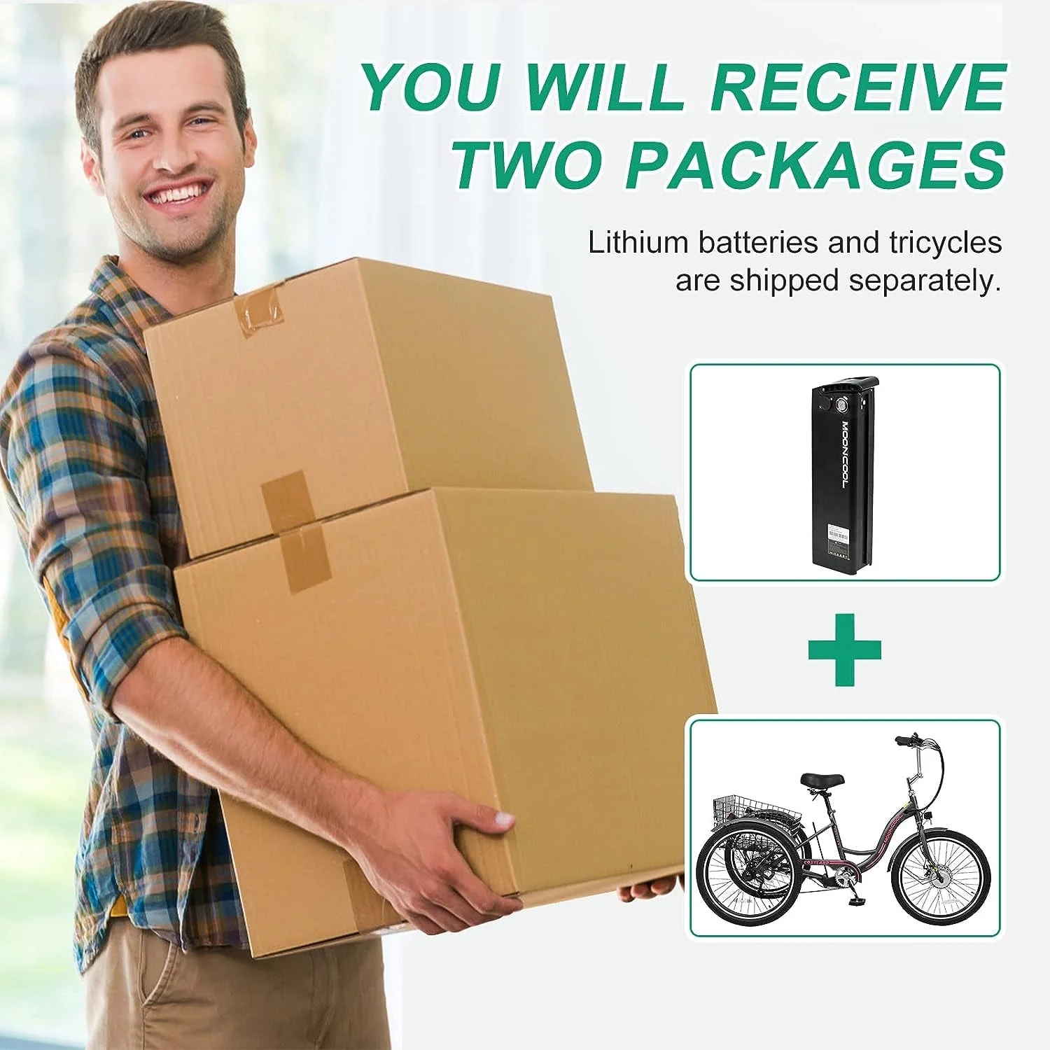 Lilypelle Electric Tricycle for Adults, 350W 36V Electric Trike Motorized Three Wheel Electric Bicycle, 7 Speeds 3 Wheels Adult Electric Tricycle with Large Basket,Black