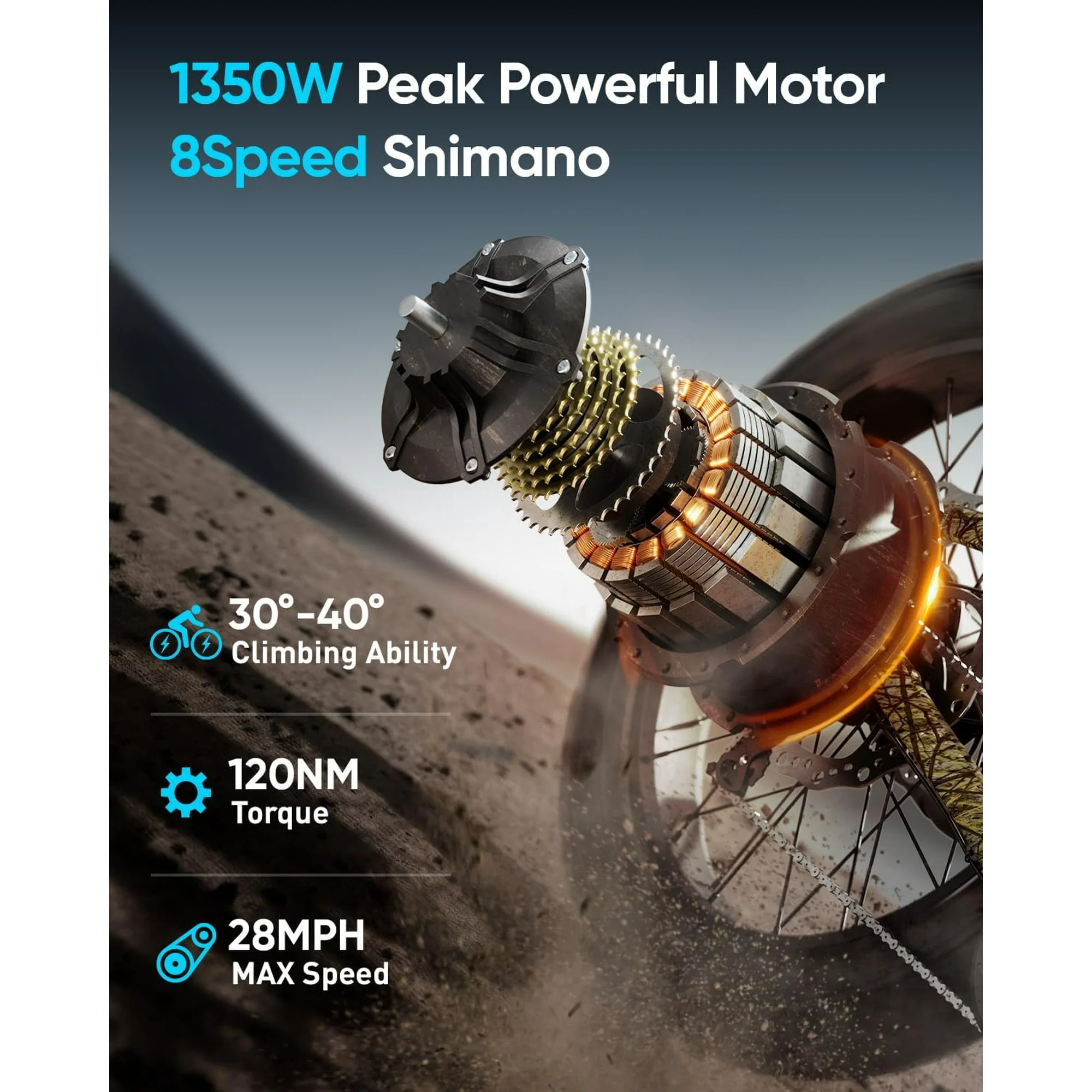 PUCKIPUPPY Labrador Pro Electric Bike for Adults 1350W, 48V 20AH Battery Adult Electric Bicycles,26