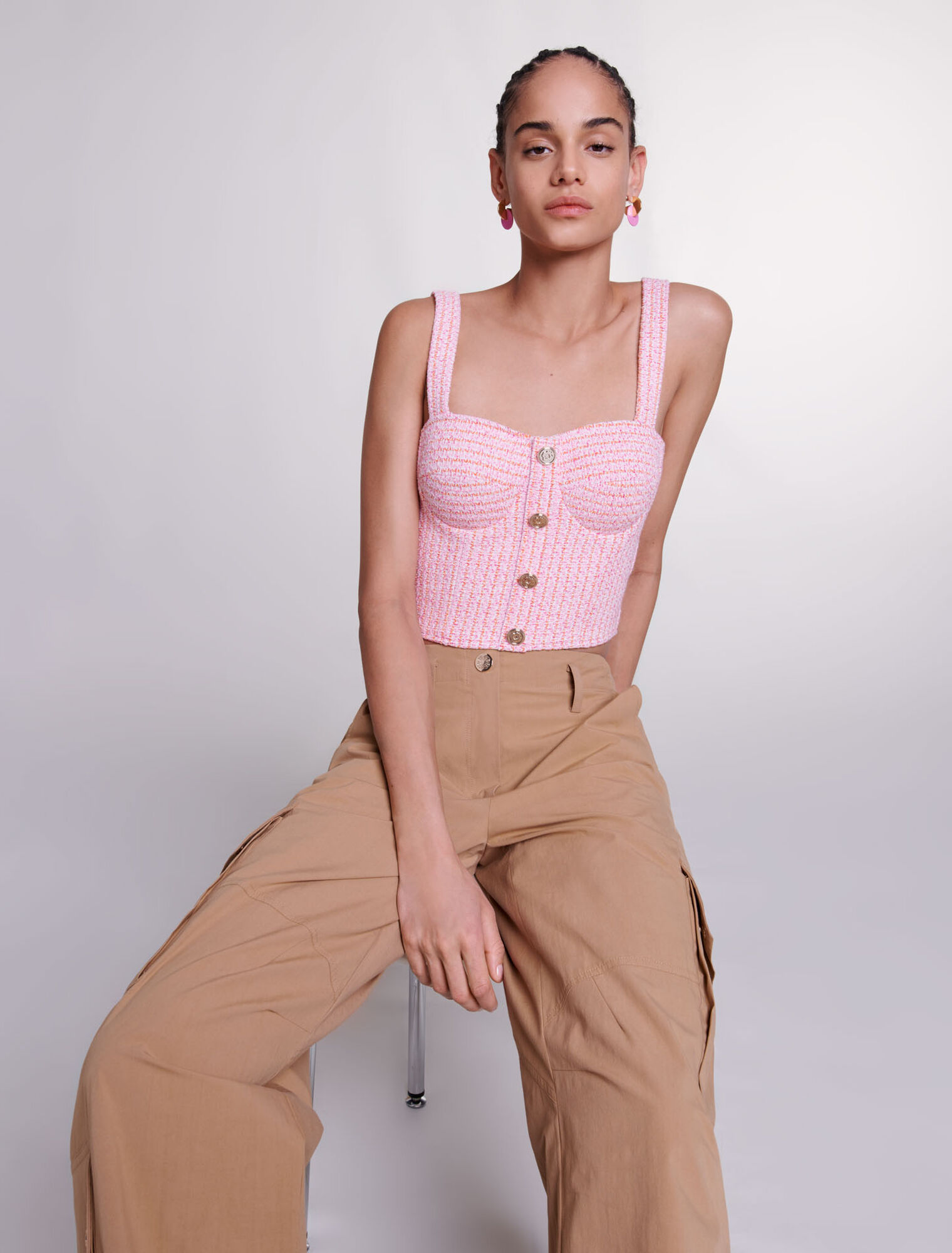 Tweed crop top