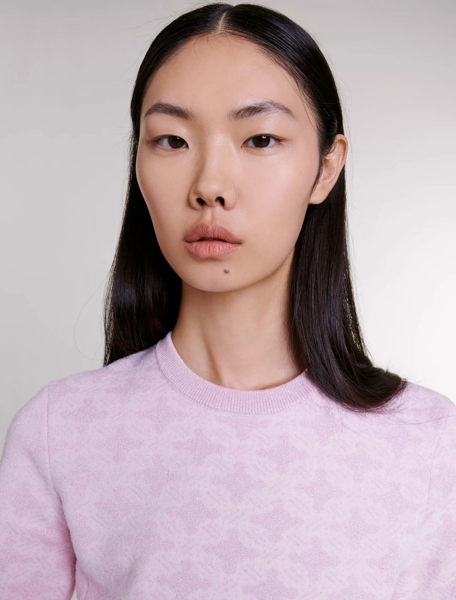 Jacquard knit short dress