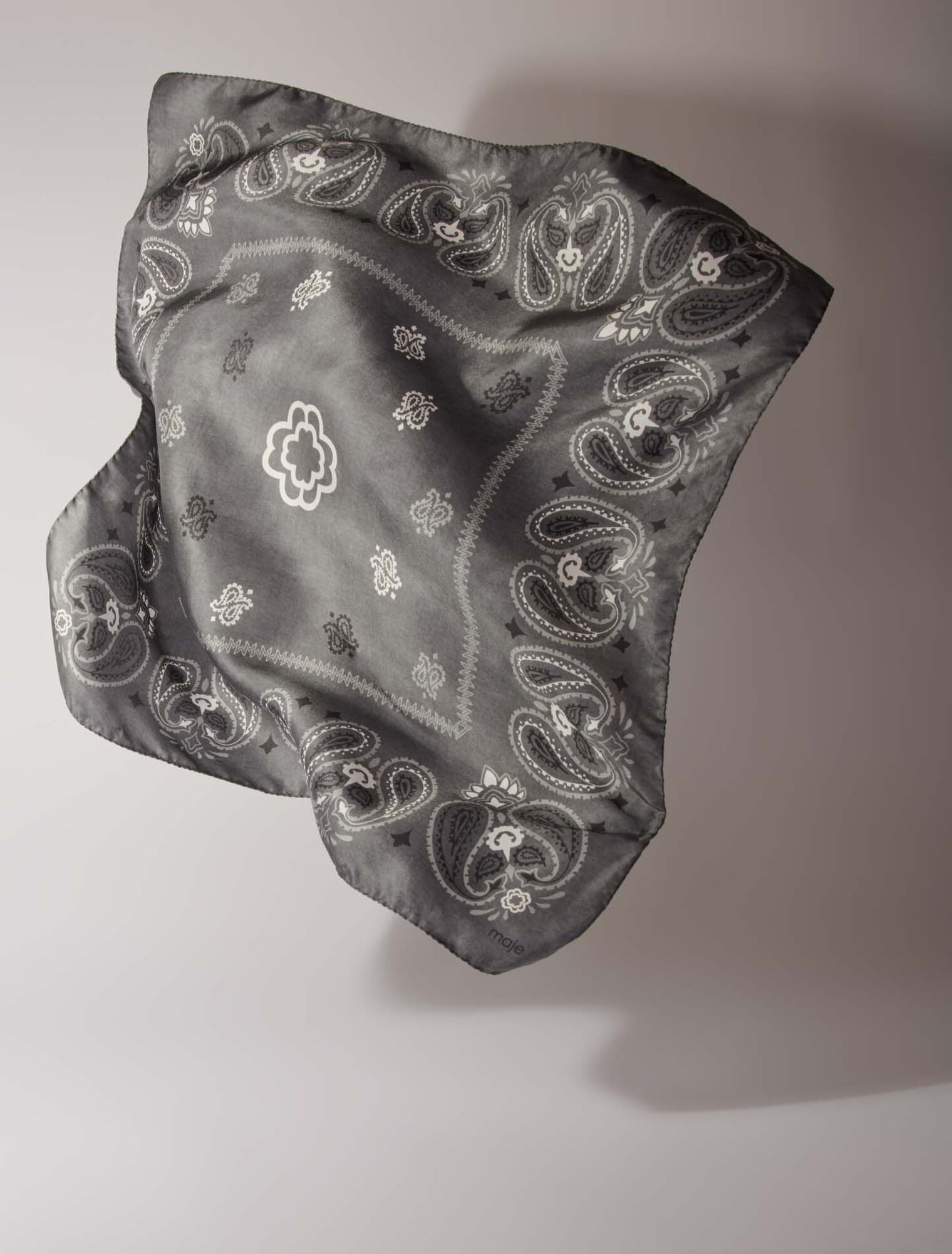 Silk paisley print bandana