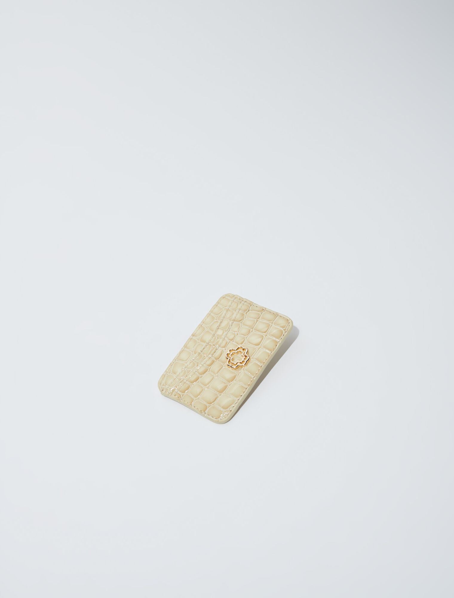 Mock croc leather cardholder