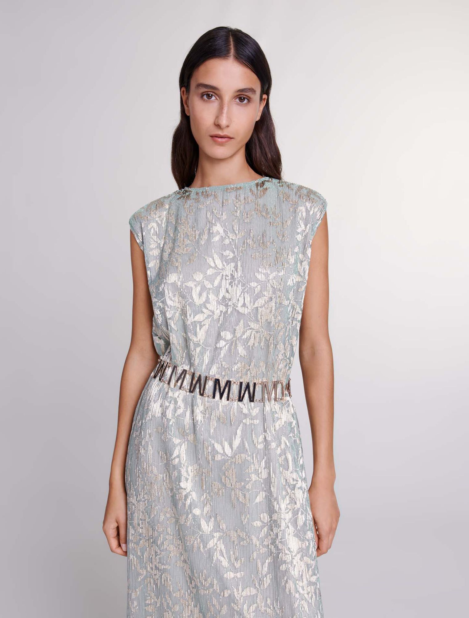 Maxi dress with cape