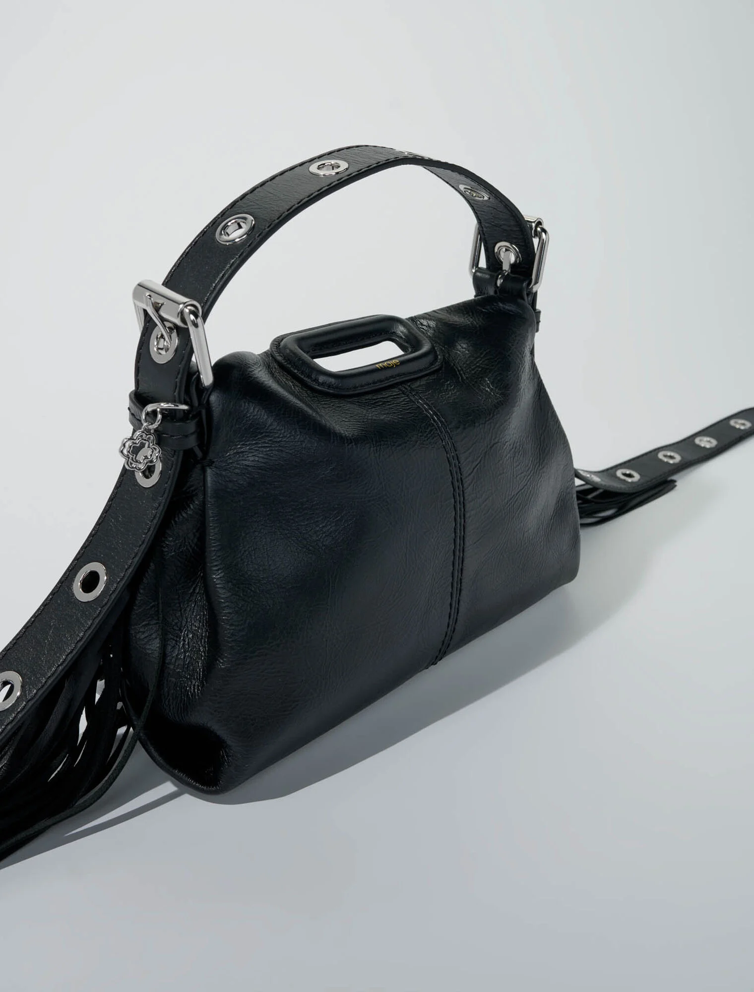 Crackle leather mini Miss M bag
