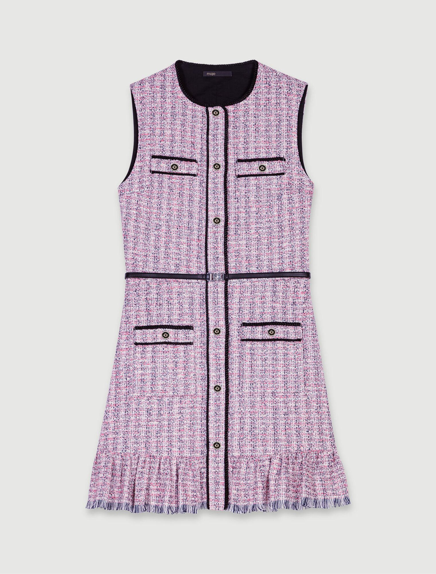 Tweed 2-in-1 short dress