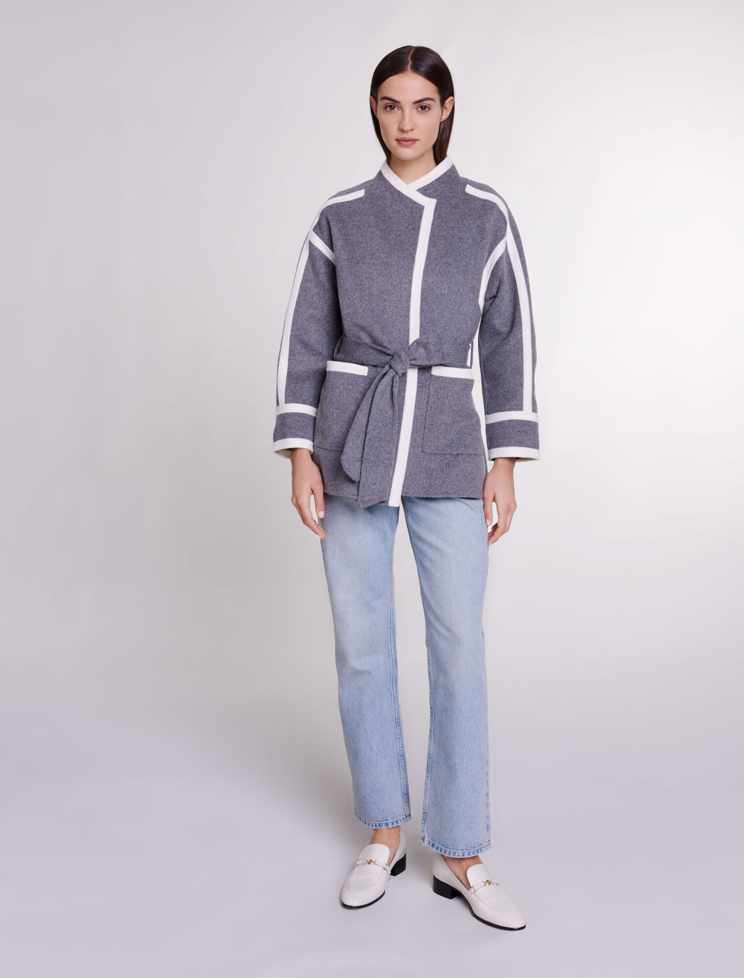 Short two-tone coat