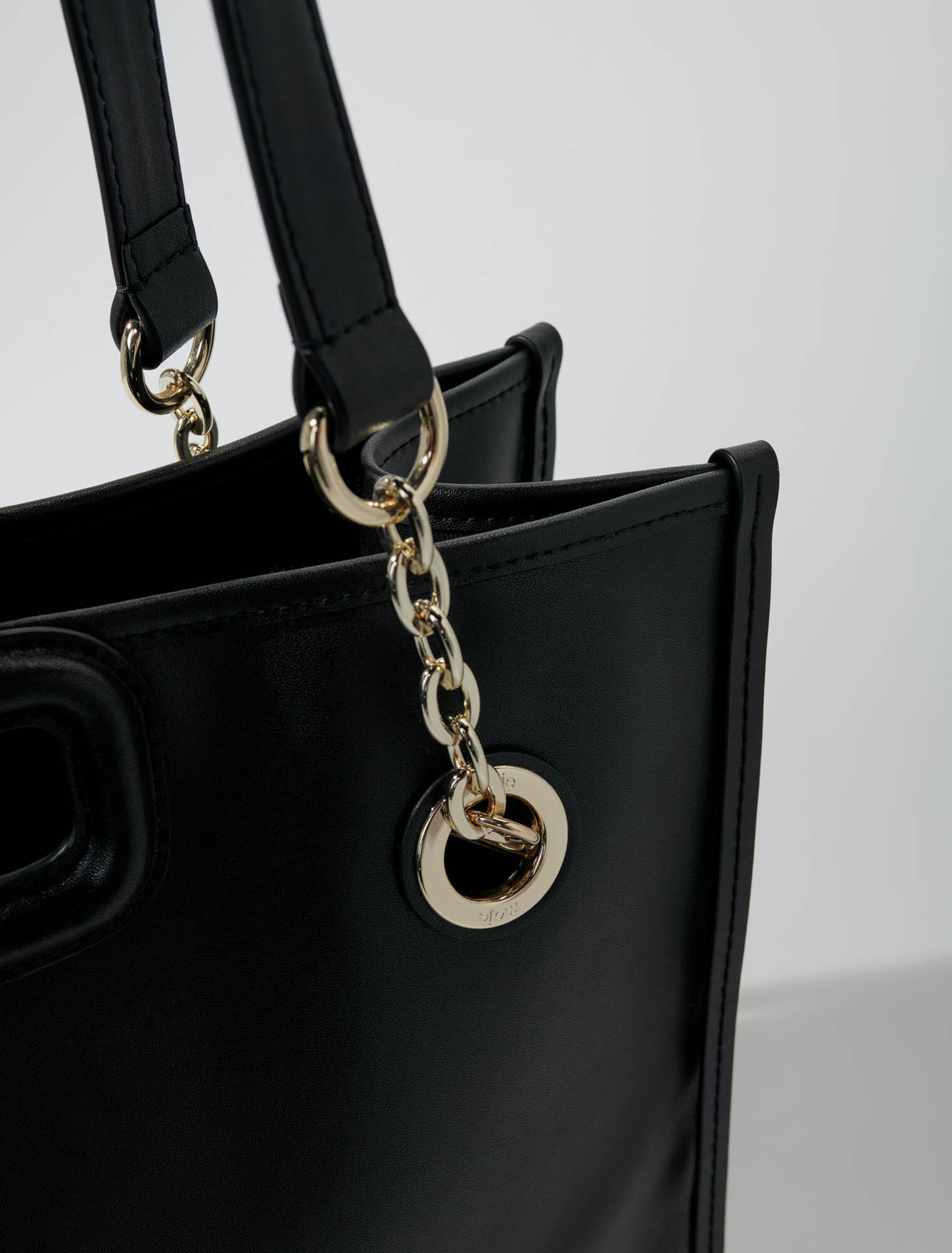Leather tote bag