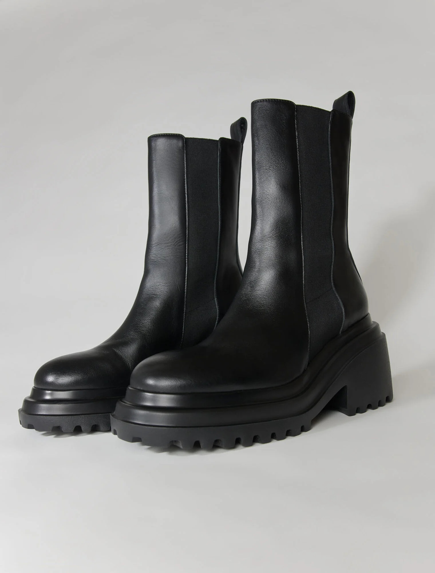 Leather ankle boots