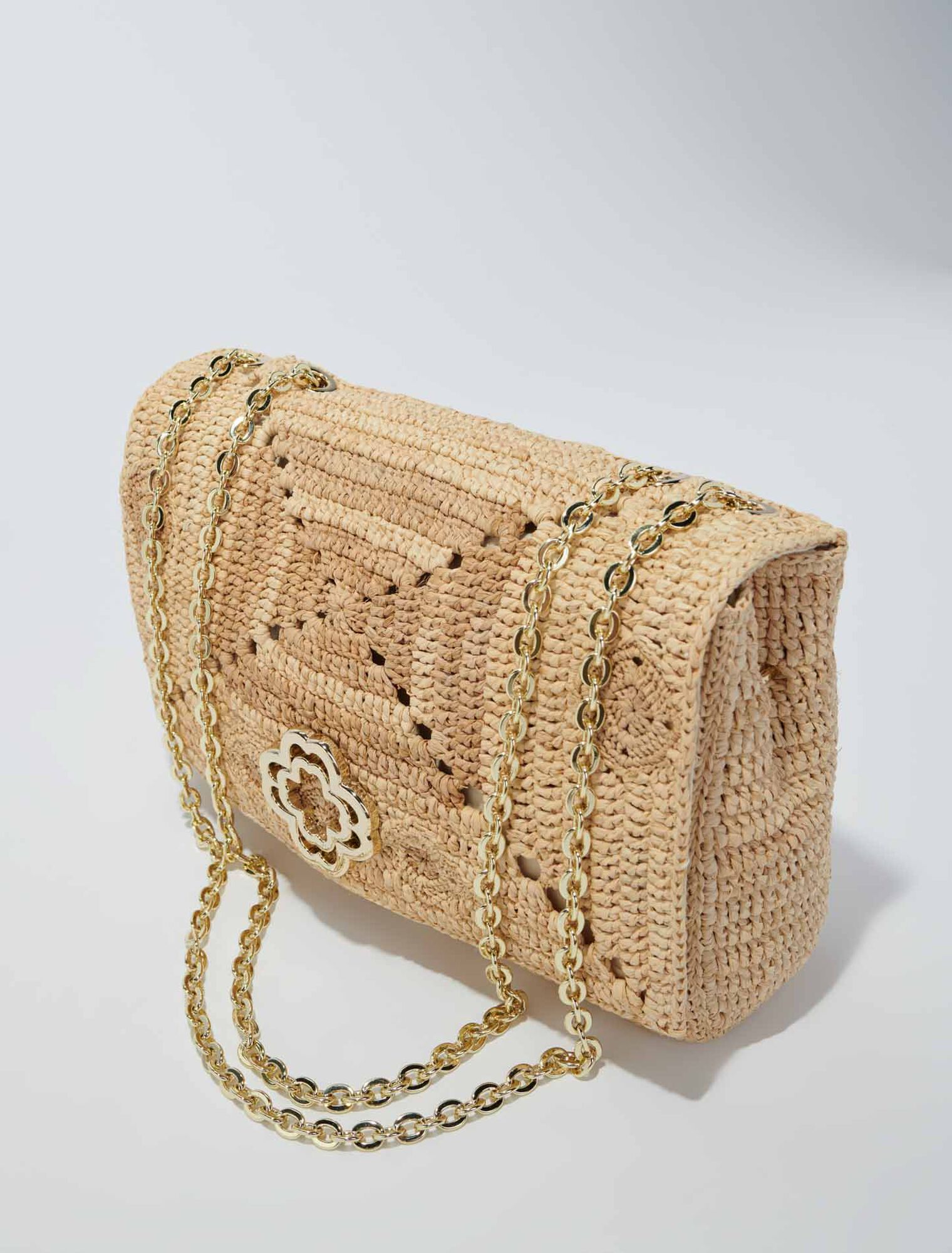 Handmade raffia clover bag