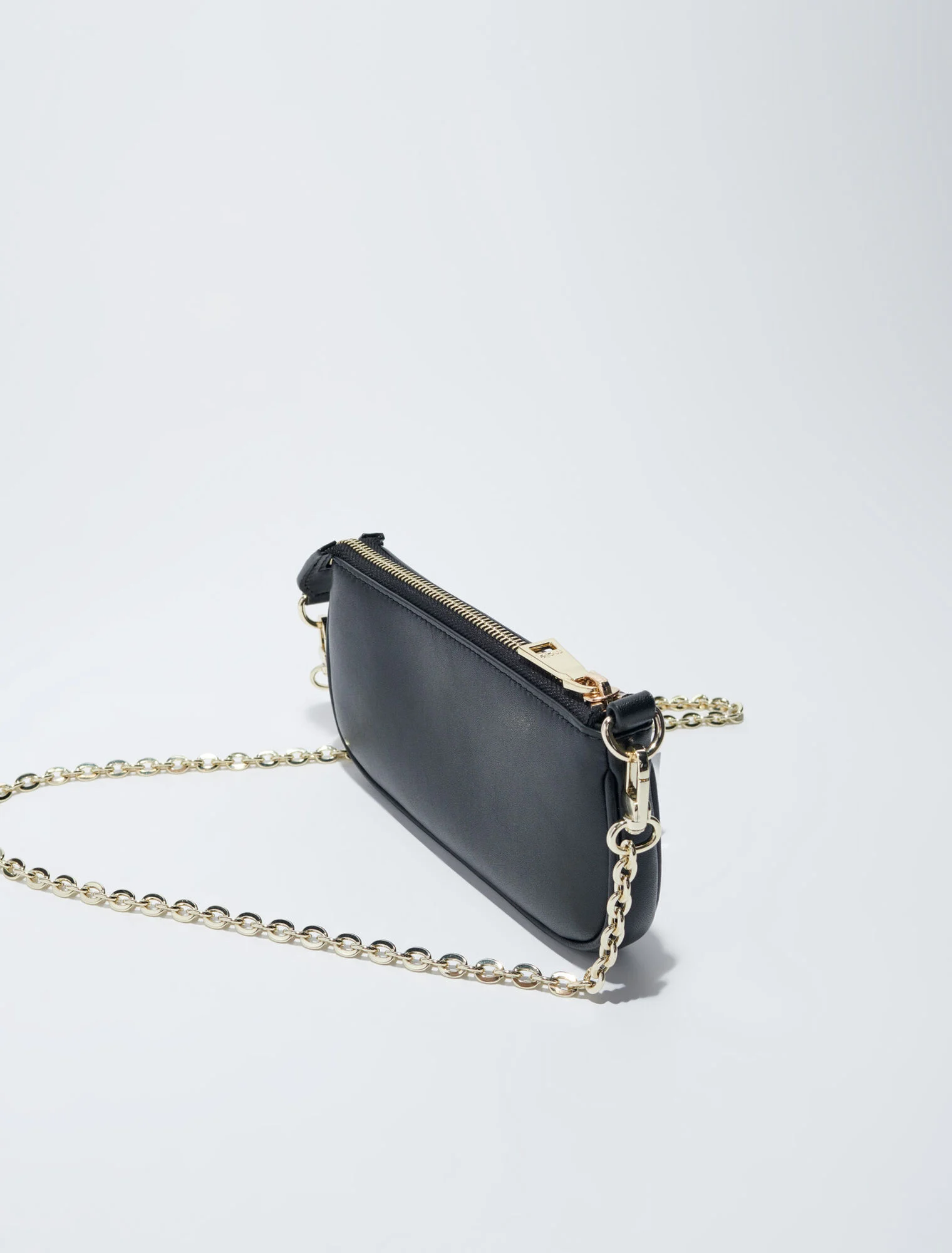 Small leather clutch bag