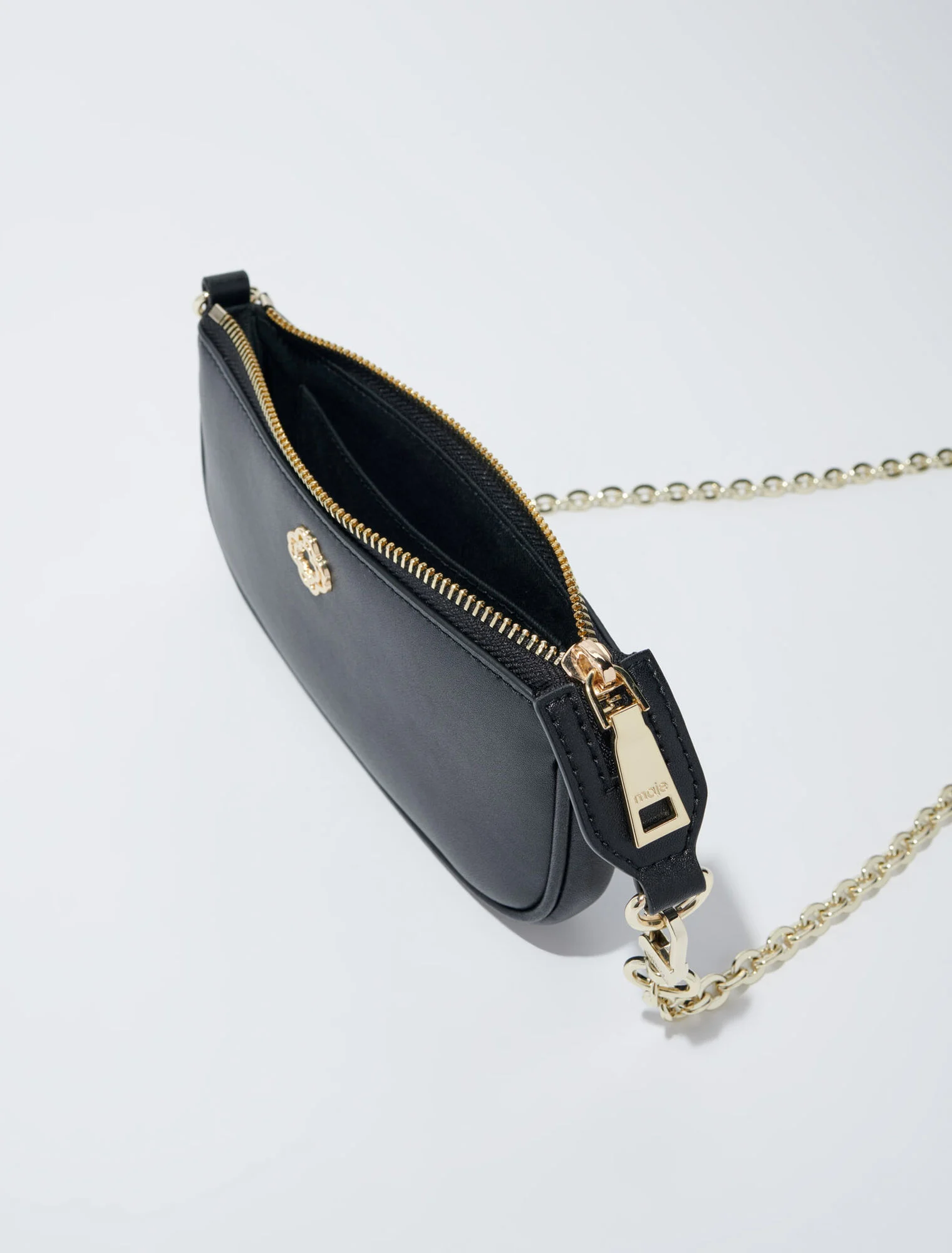 Small leather clutch bag