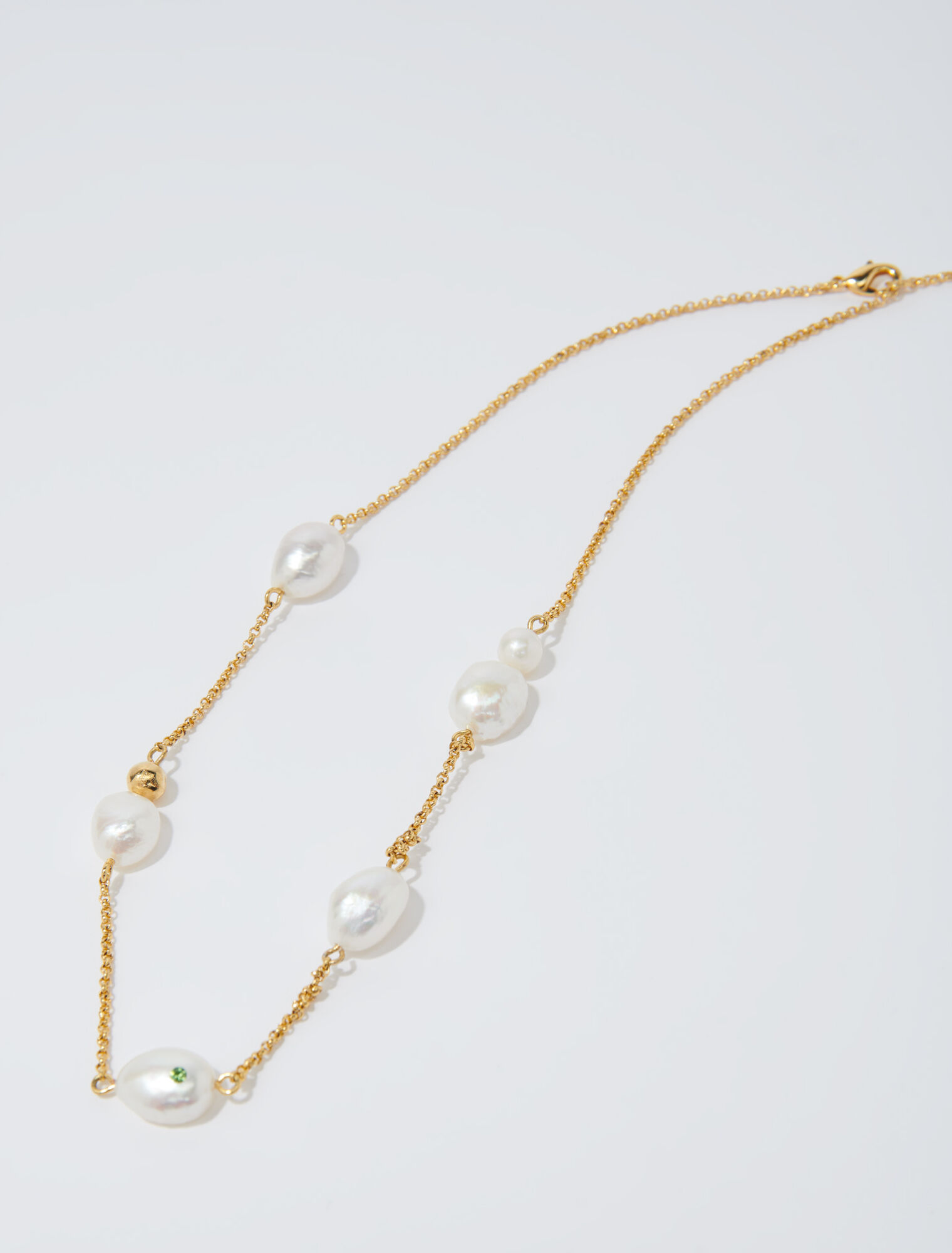 Gold chain and bead necklace