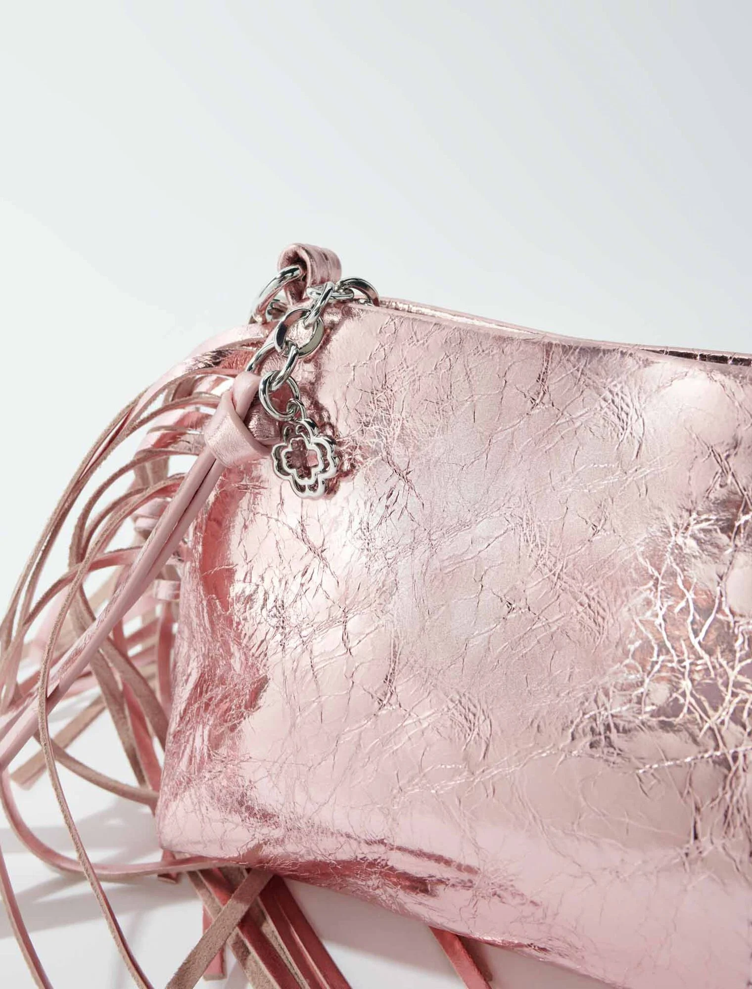 Metallic leather Miss M clutch bag