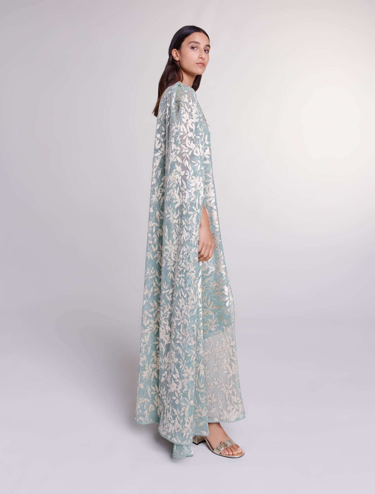 Maxi dress with cape