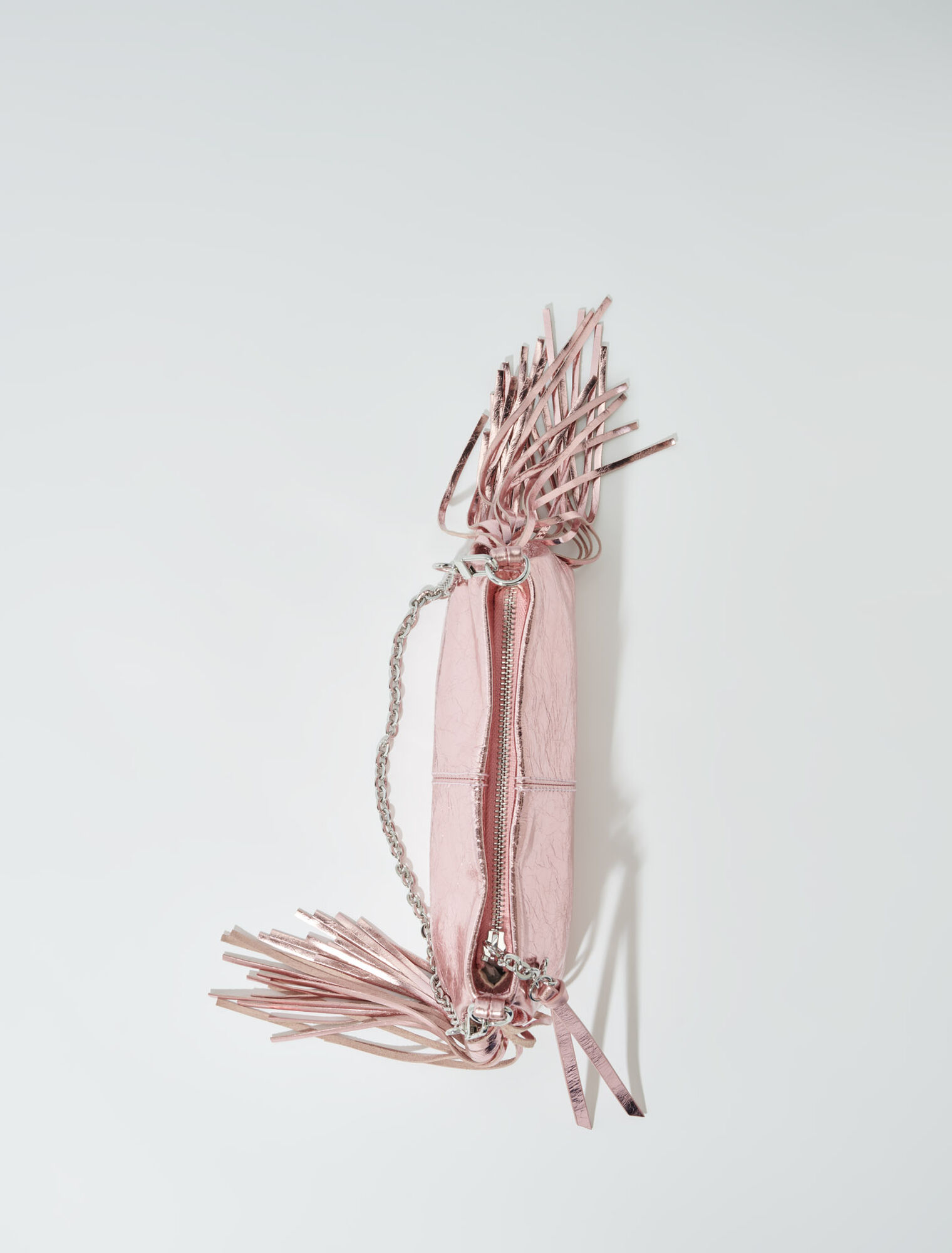 Metallic leather Miss M clutch bag