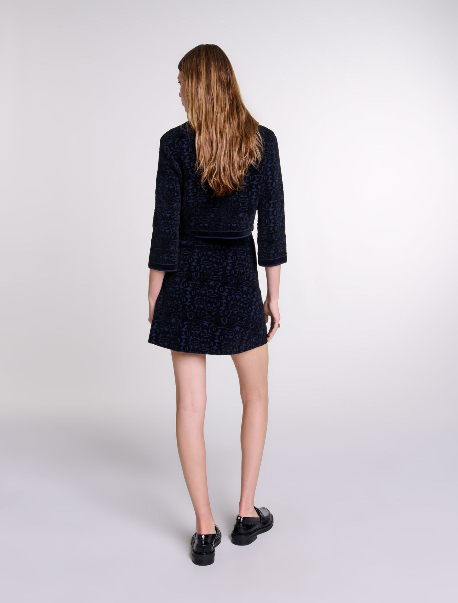 2-in-1 velvet knit dress