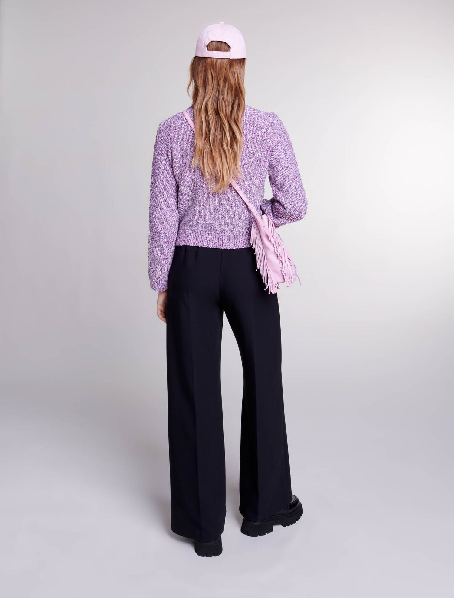 Sequin knit cardigan