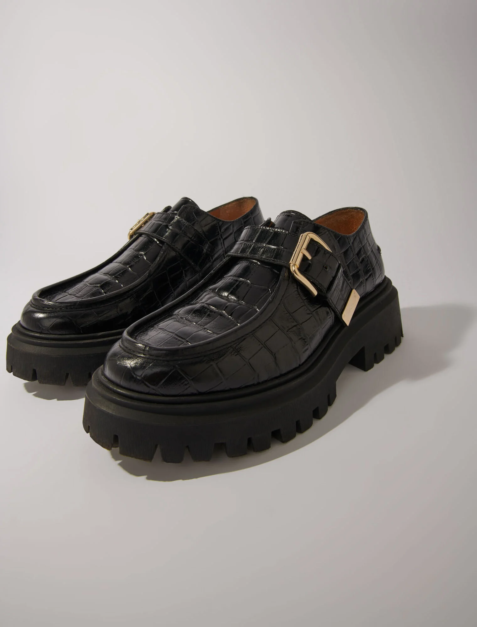 Chunky leather Derbies