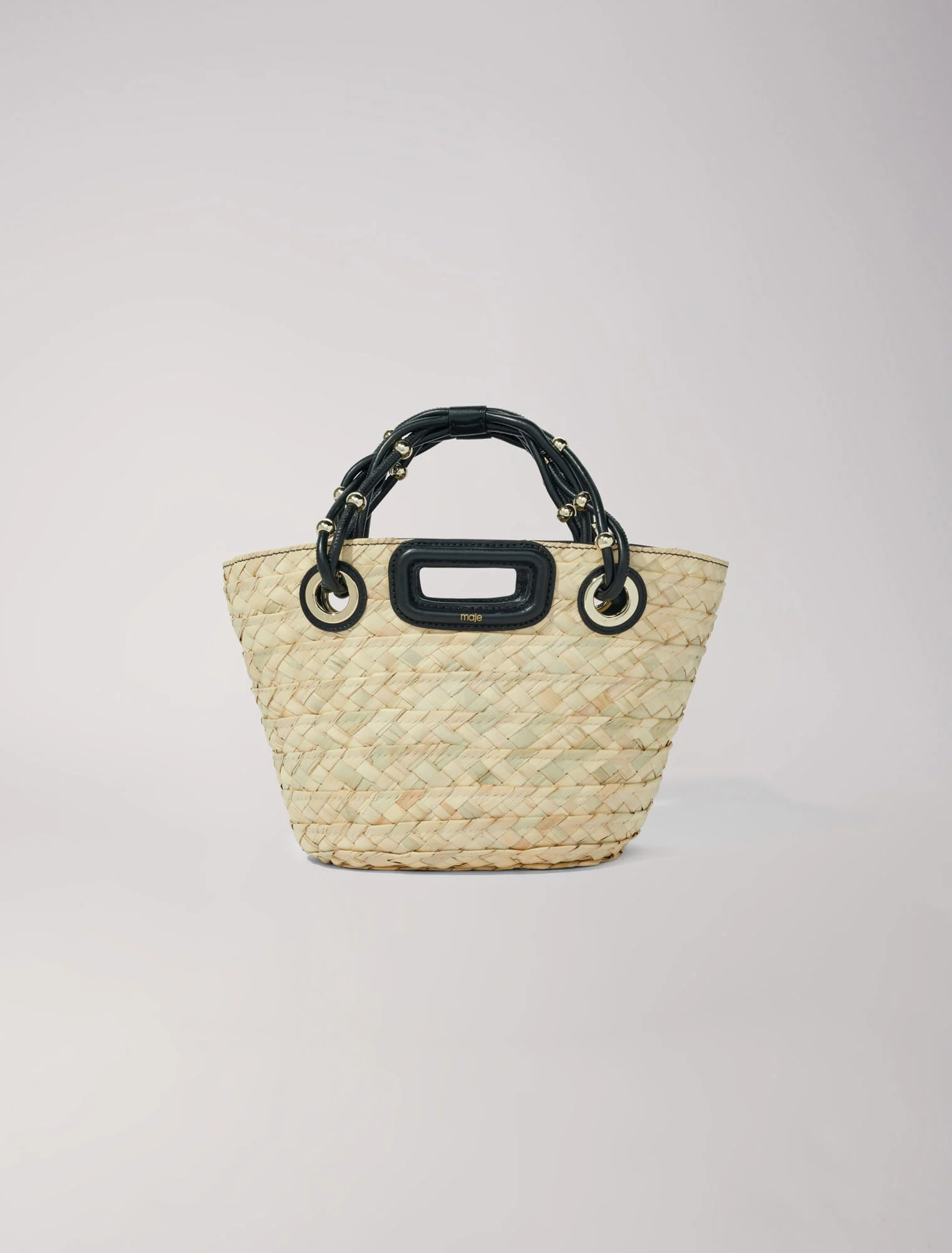 Mini woven basket bag
