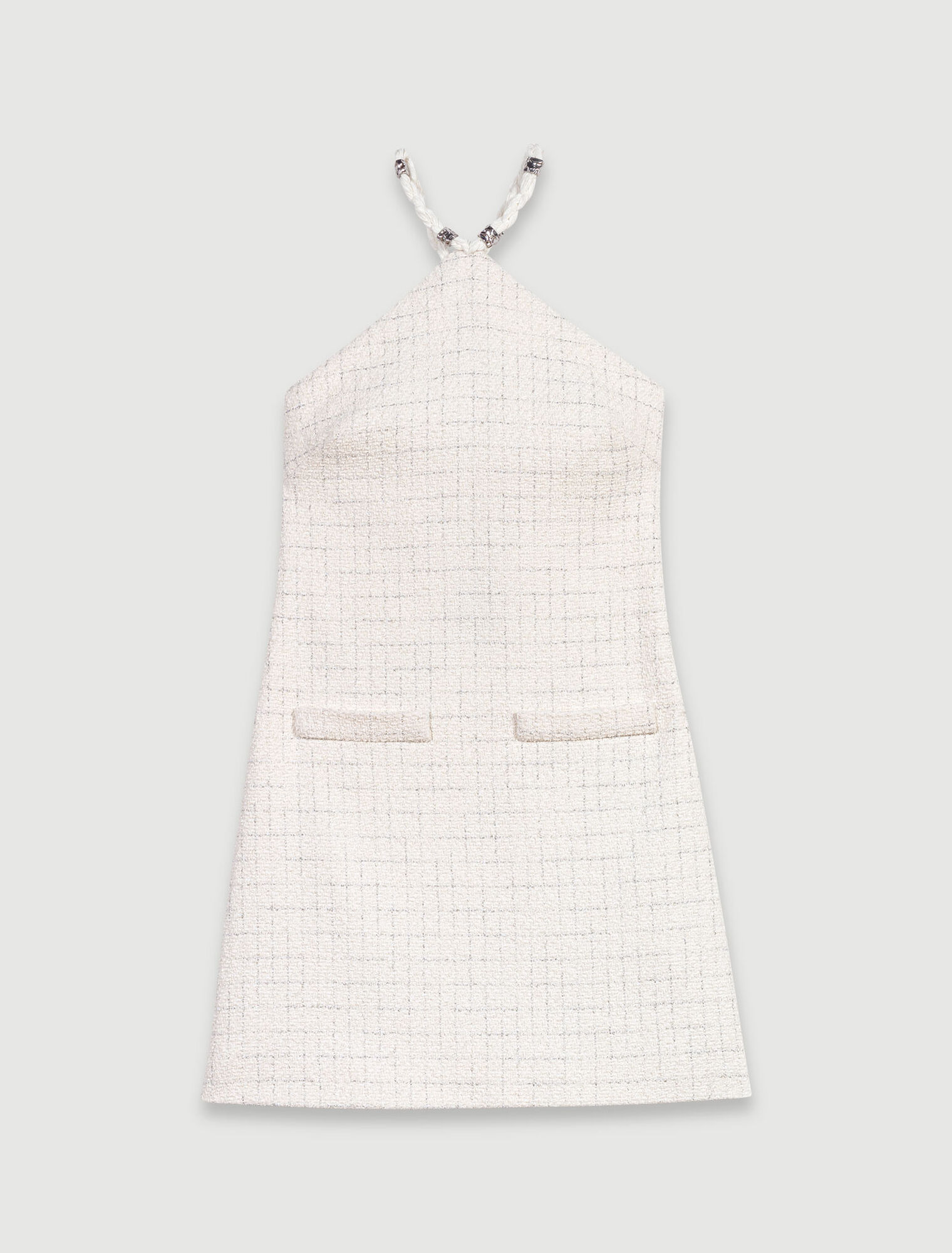 Short tweed tie dress