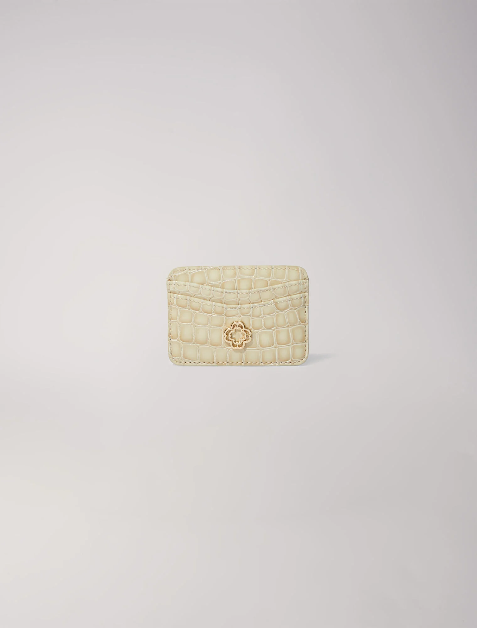 Mock croc leather cardholder