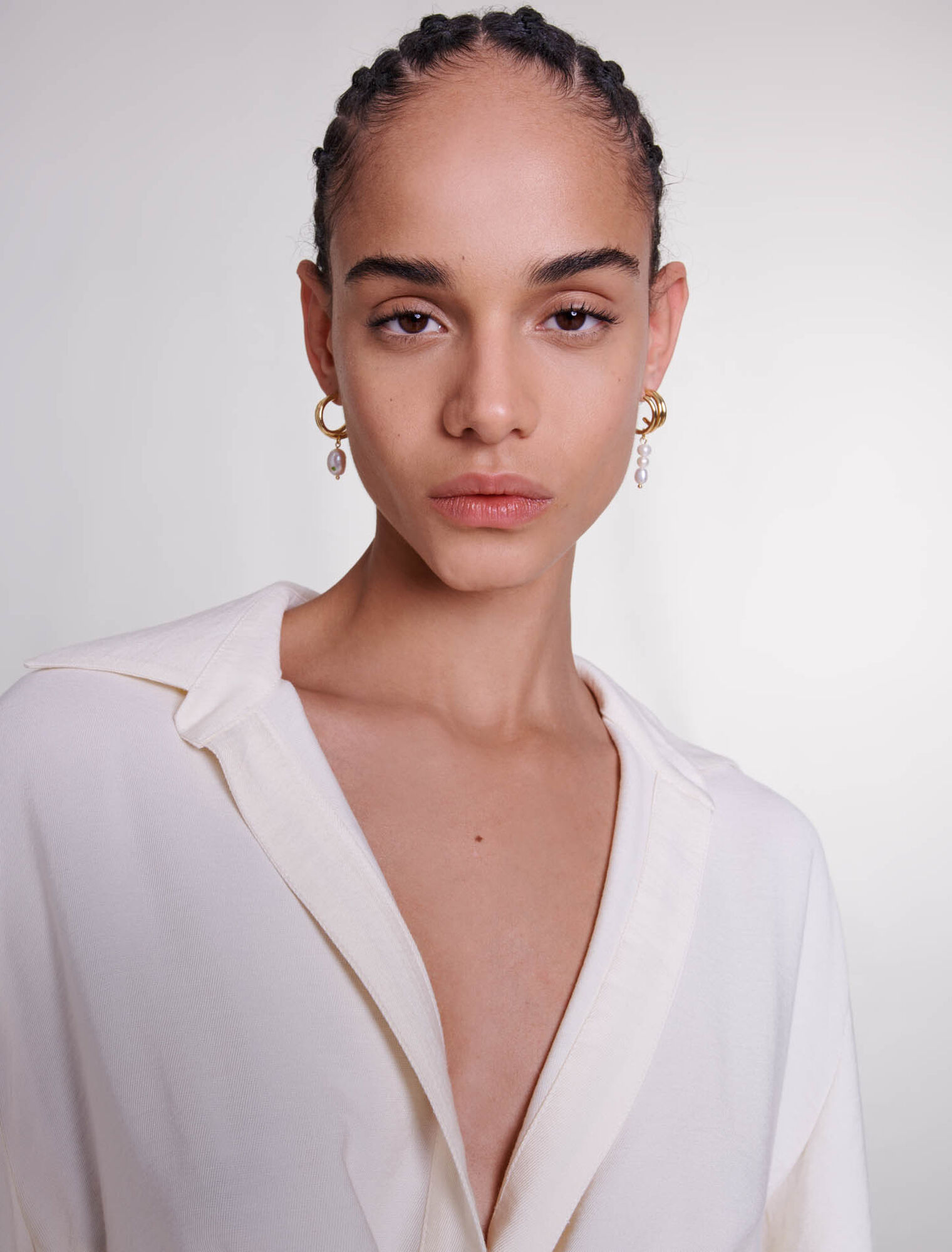 Bead embellished earrings