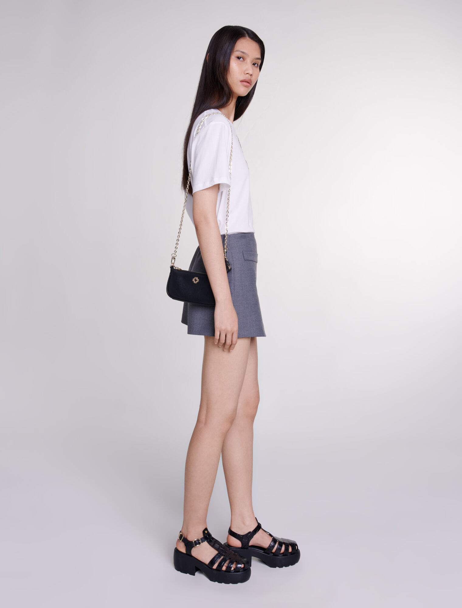 Short wraparound skirt