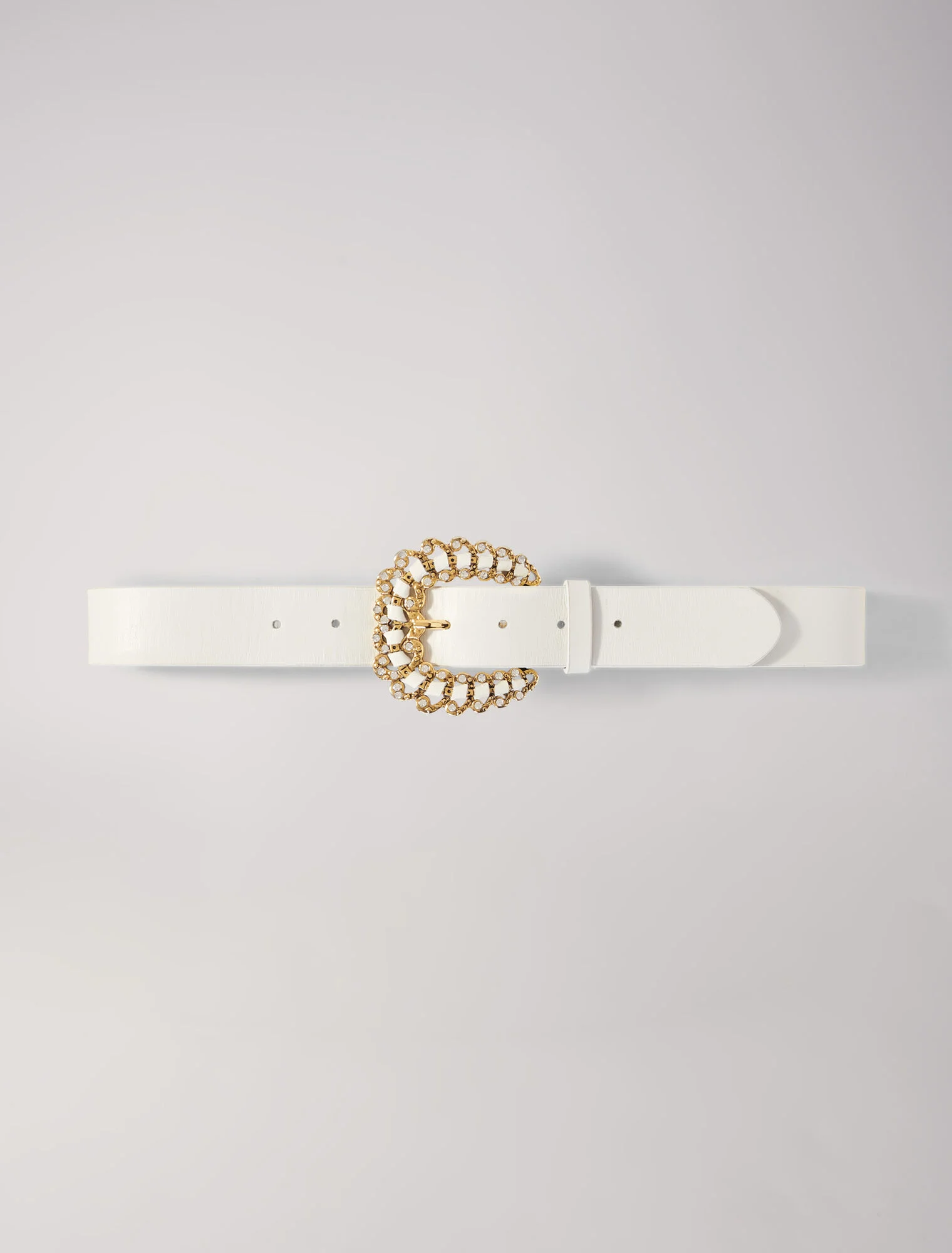 Belt with diamanté buckle