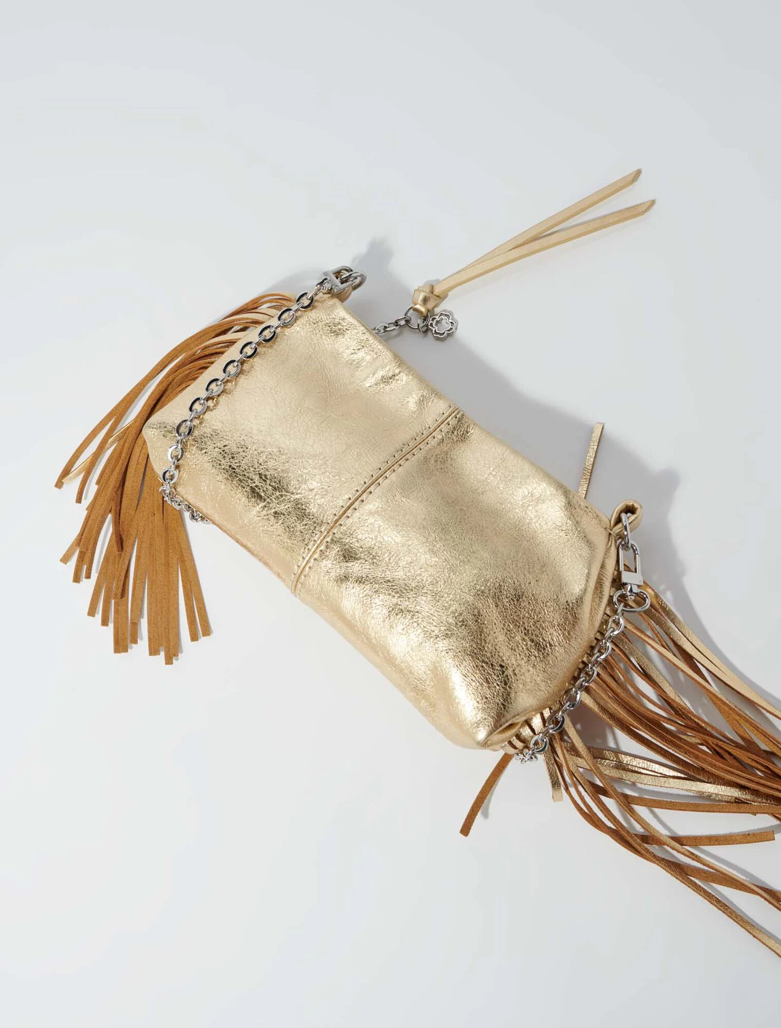 Metallic leather Miss M clutch bag