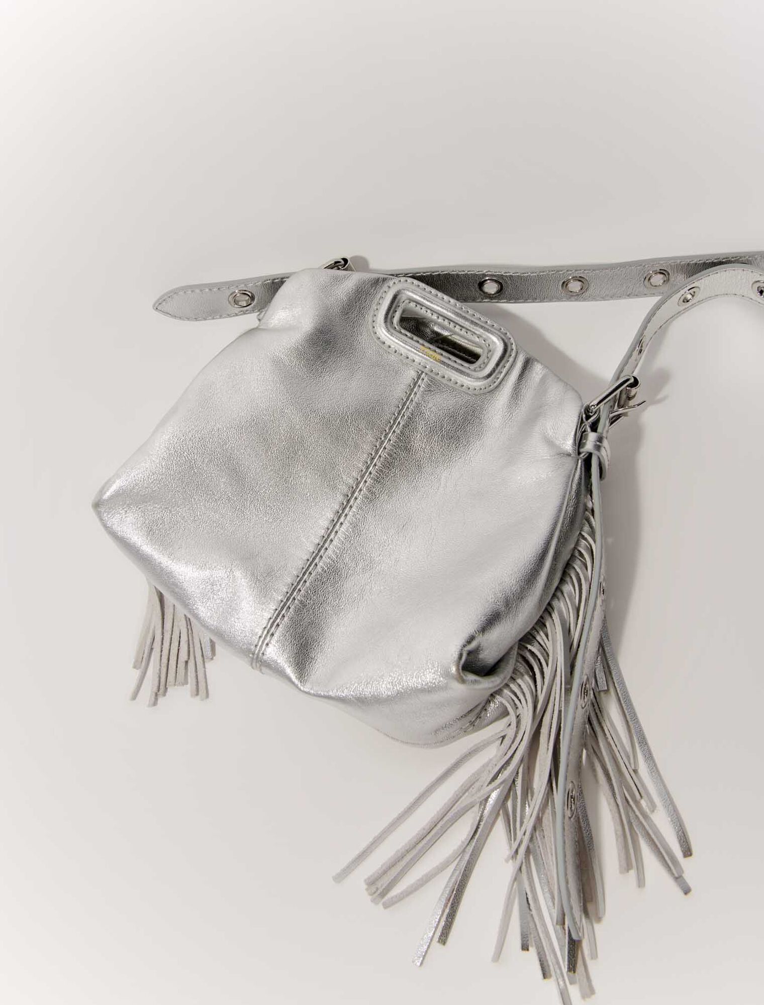 Metallic leather mini Miss M bag