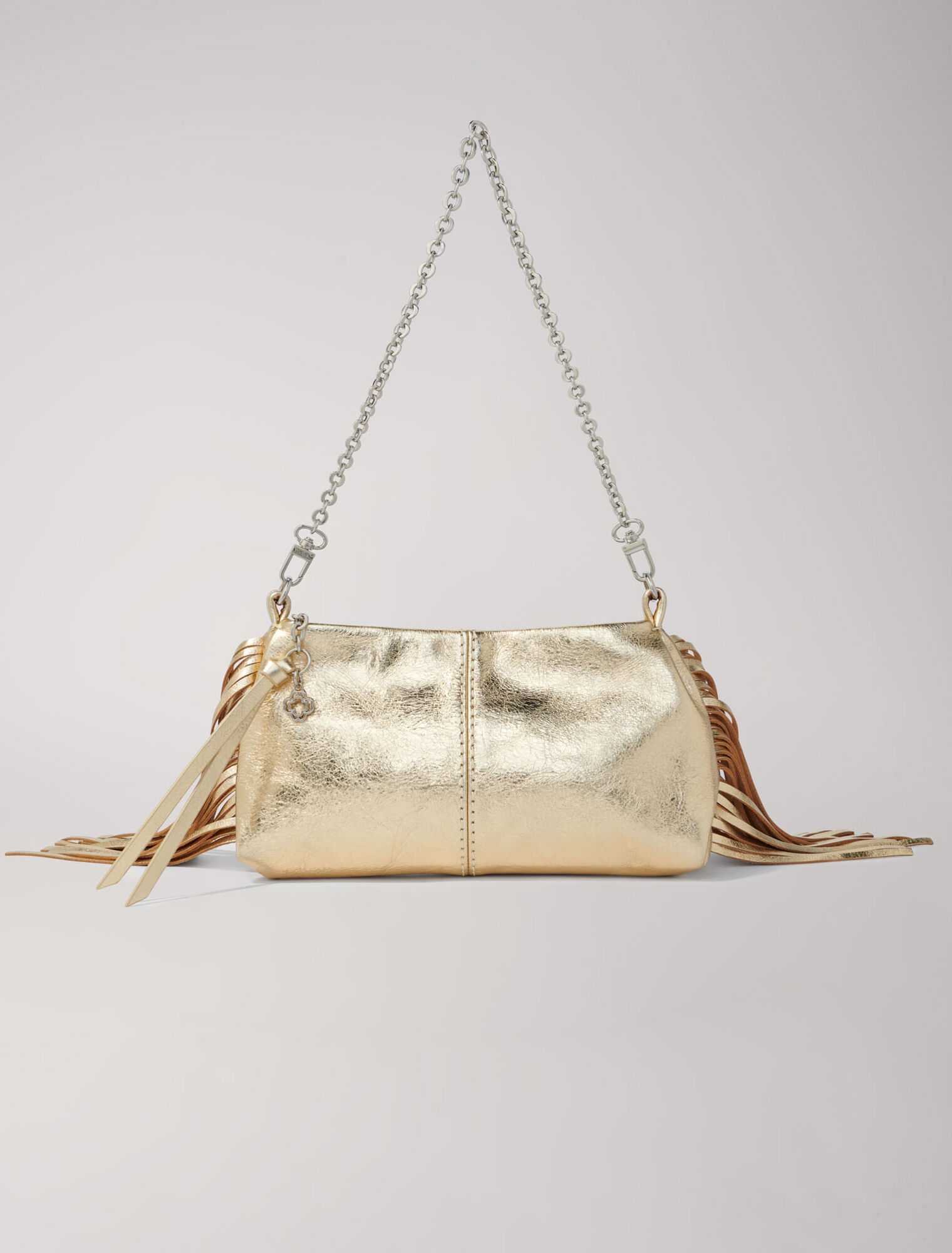 Metallic leather Miss M clutch bag