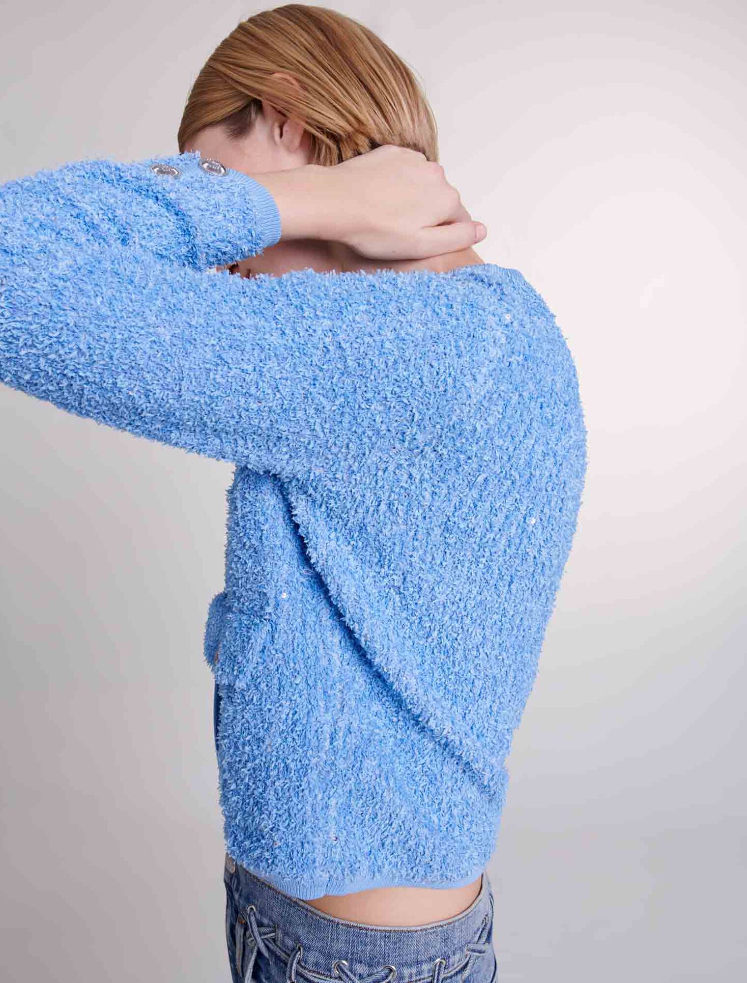 Sequin knit cardigan