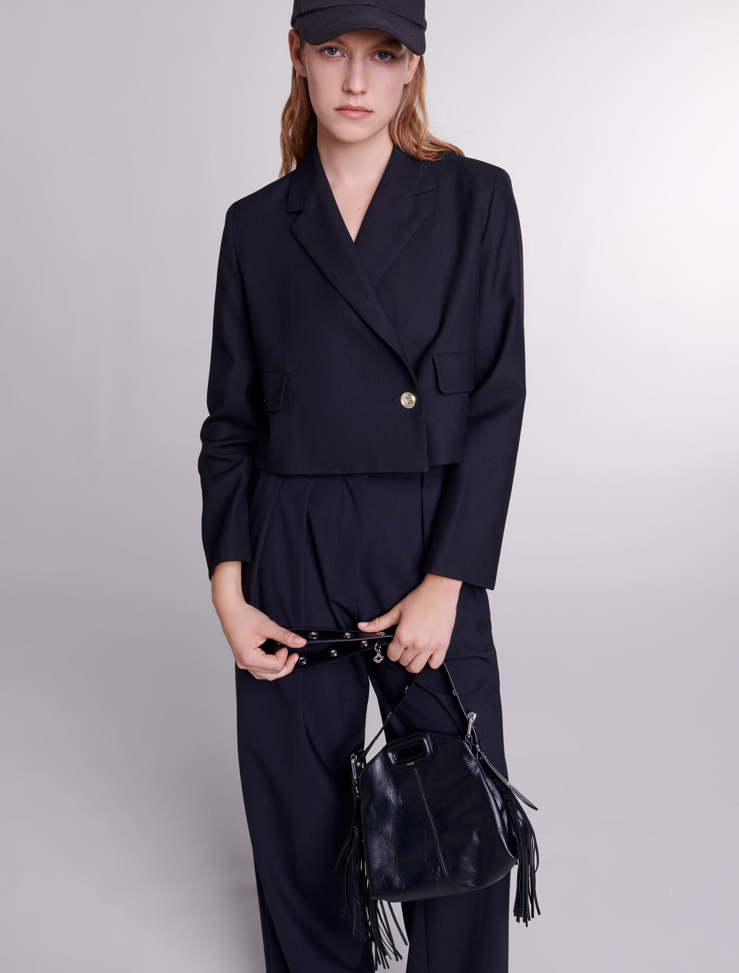 Straight-fit suit jacket