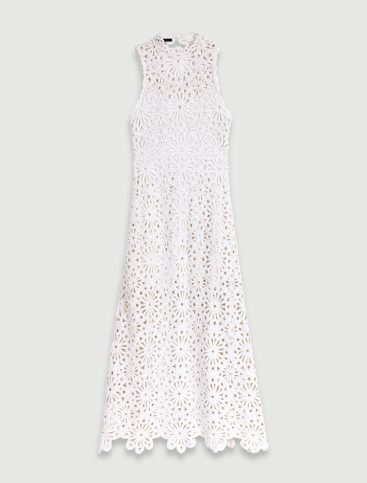 Beaded crochet maxi dress