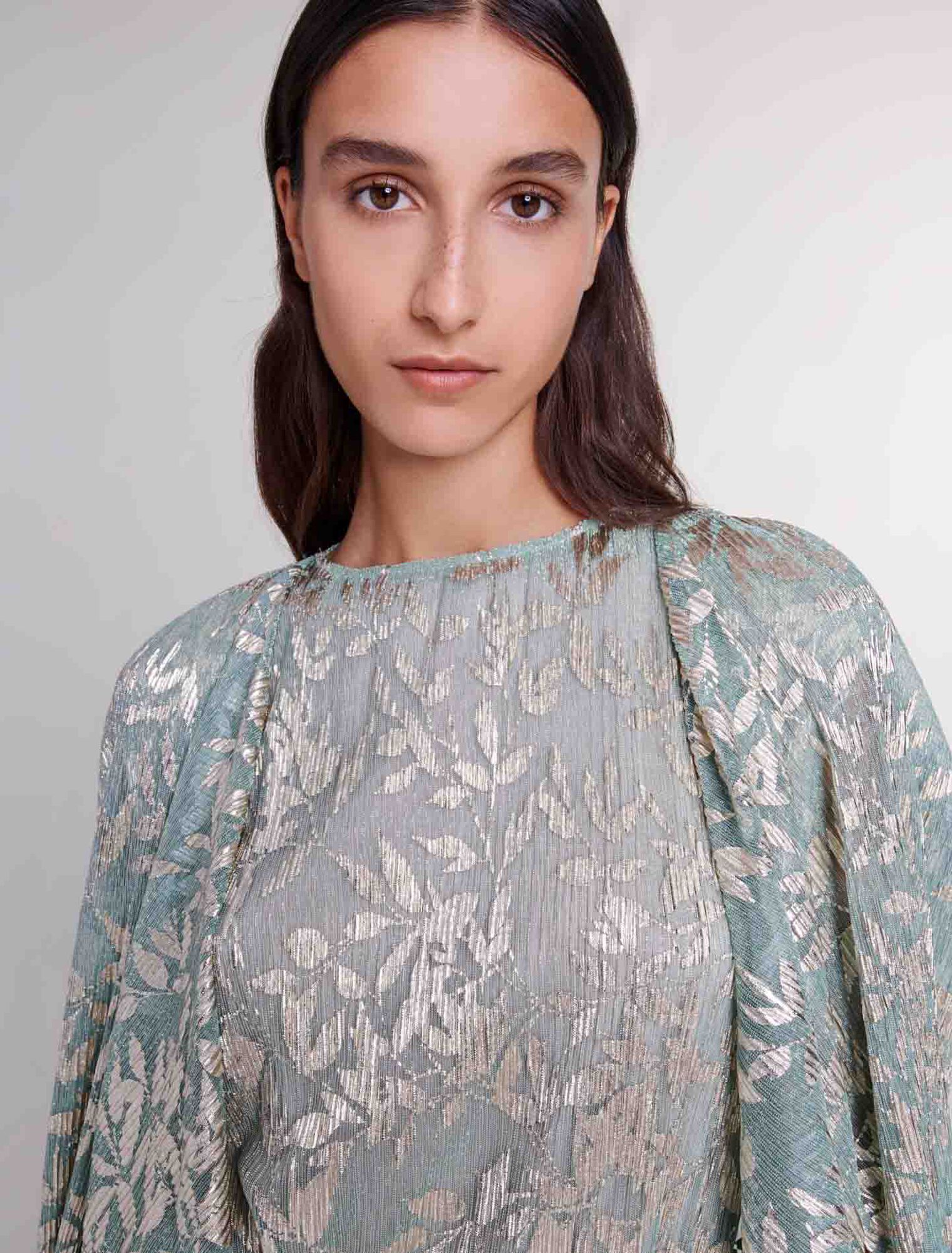 Maxi dress with cape