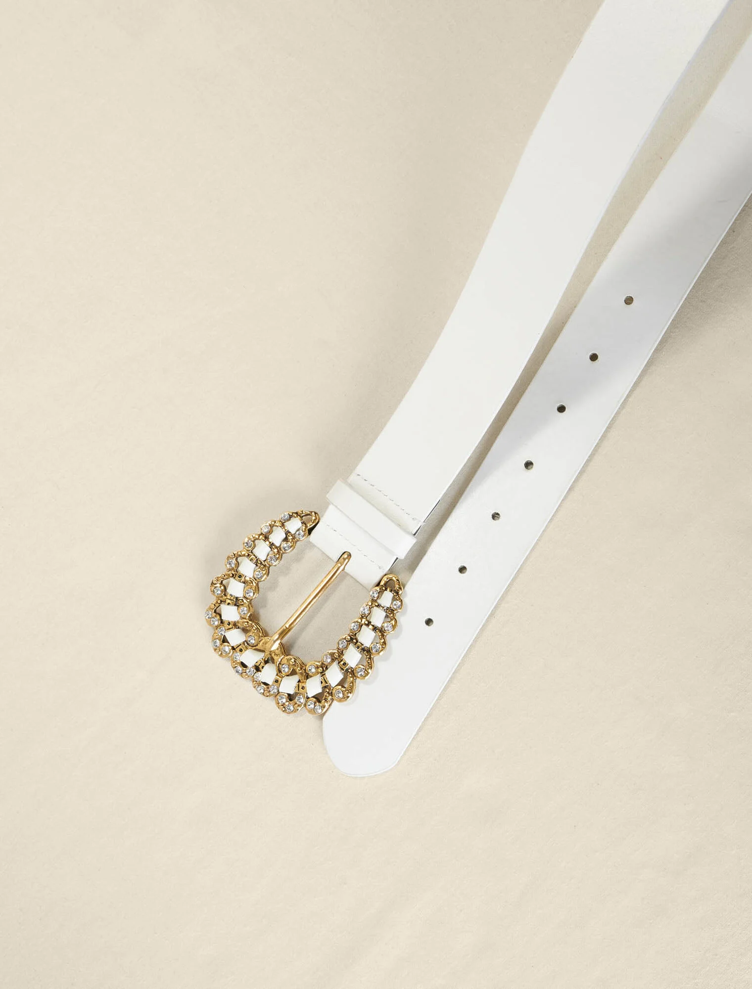 Belt with diamanté buckle